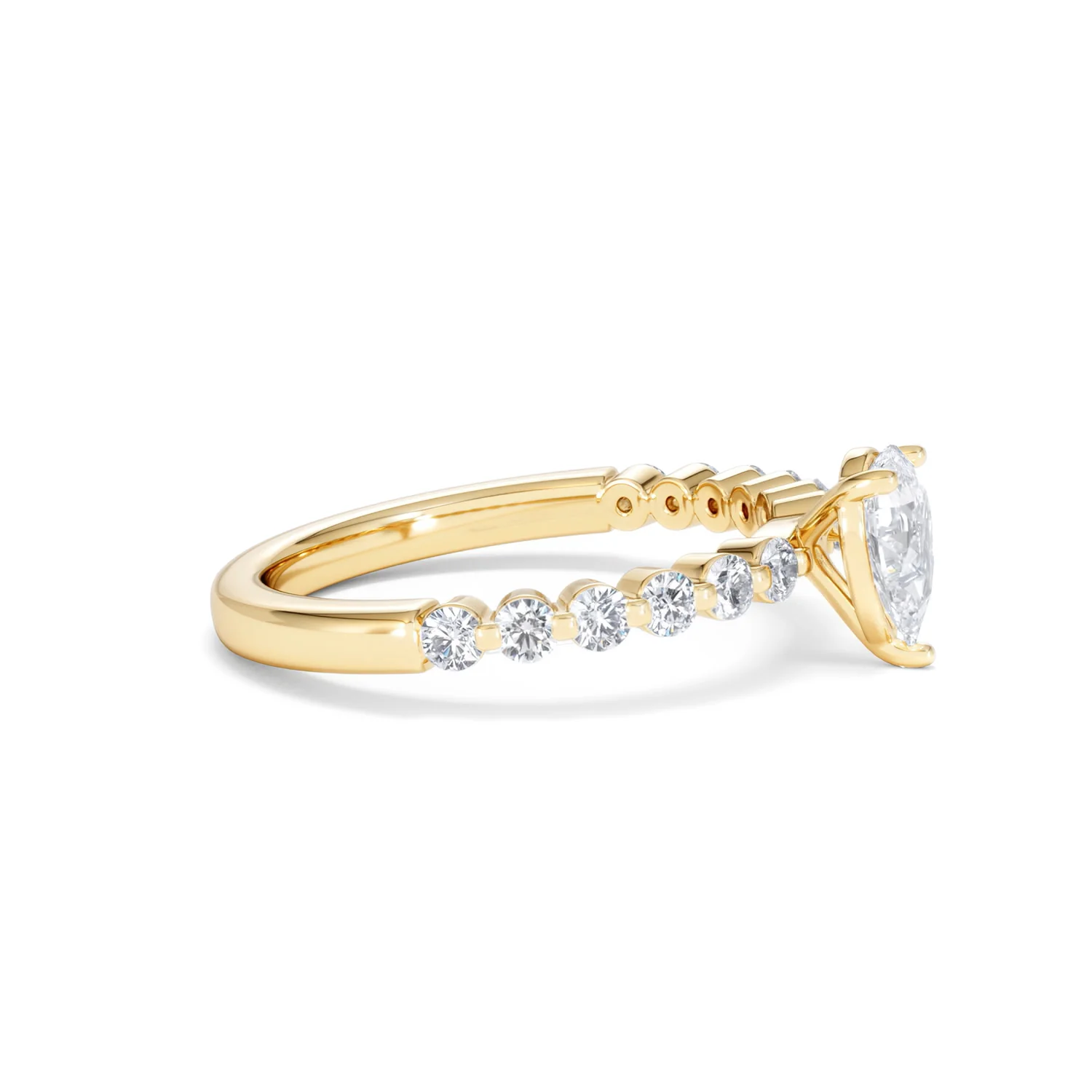 Solstice Pear Cut 0.80ct Lab Diamond Pear Shape Engagement Ring F/VS in 9k Gold - Image 26