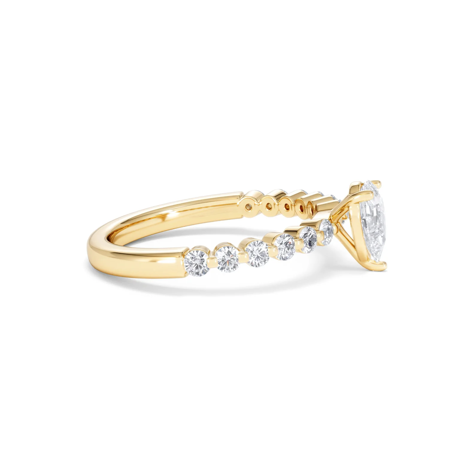Solstice Pear Cut 0.80ct Lab Diamond Pear Shape Engagement Ring F/VS in 9k Gold - Image 27