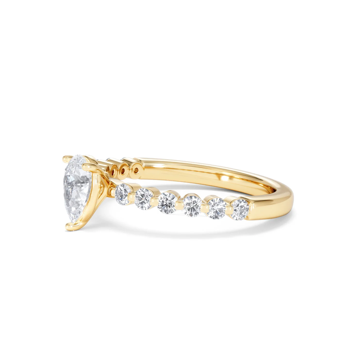 Solstice Pear Cut 0.80ct Lab Diamond Pear Shape Engagement Ring F/VS in 9k Gold - Image 77