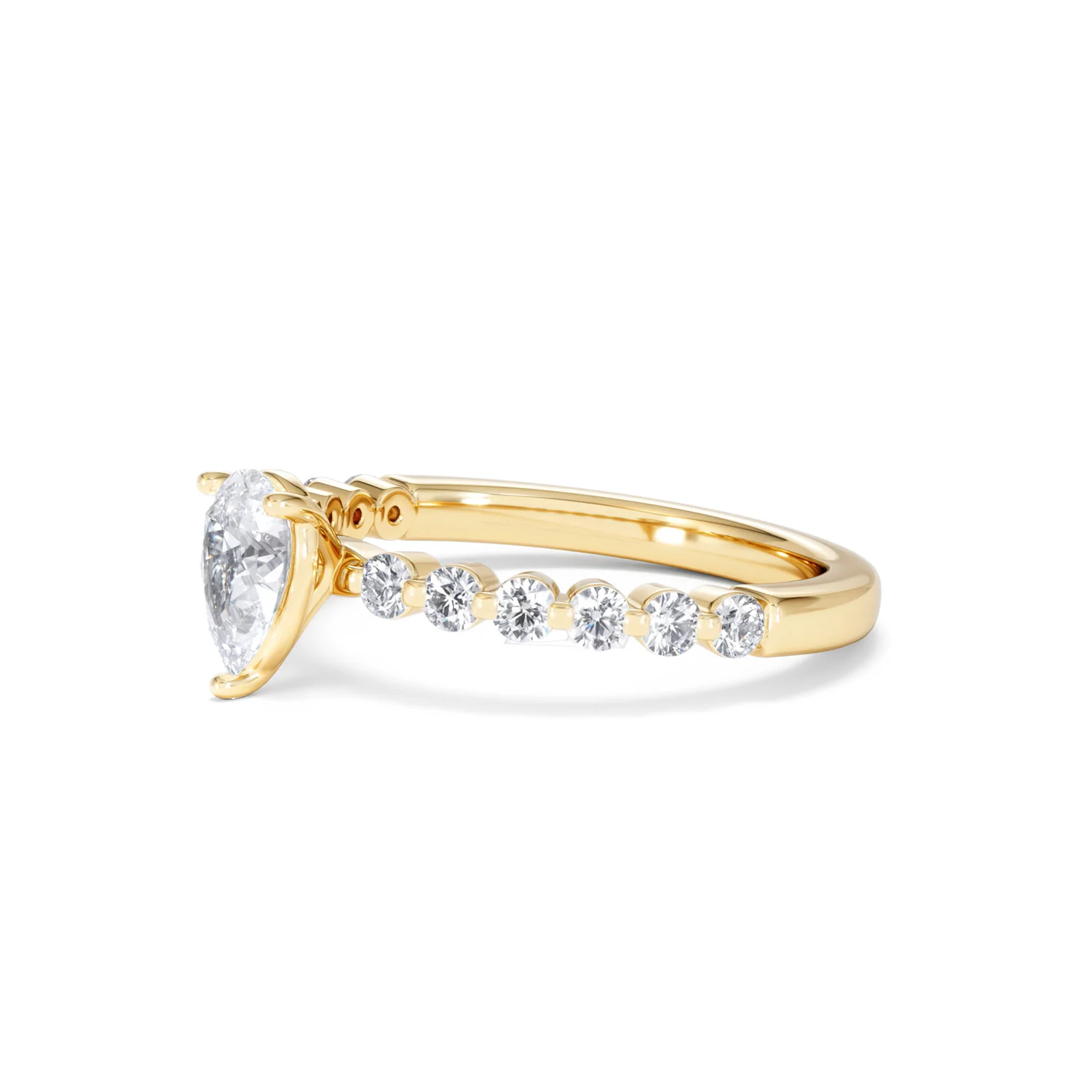 Solstice Pear Cut 0.80ct Lab Diamond Pear Shape Engagement Ring F/VS in 9k Gold - Image 78