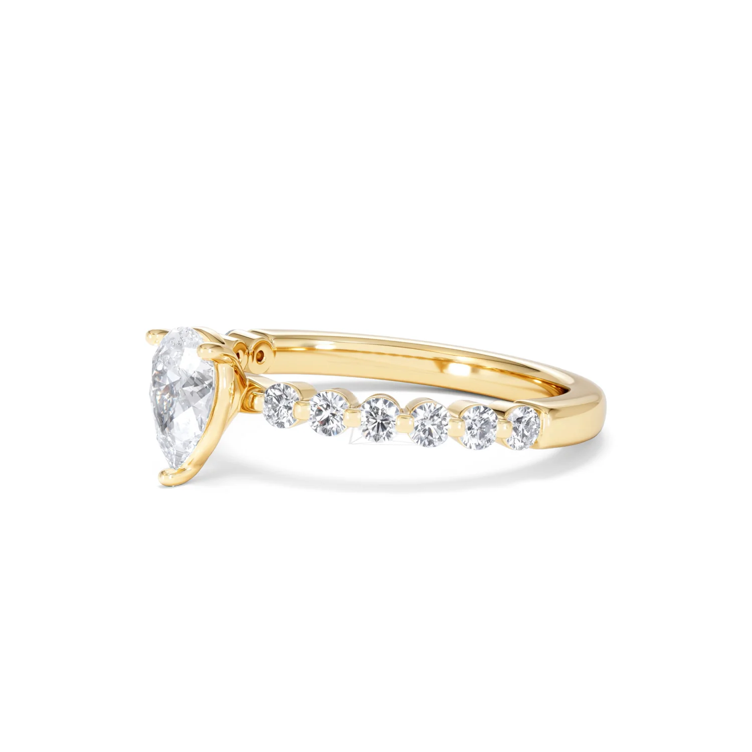 Solstice Pear Cut 0.80ct Lab Diamond Pear Shape Engagement Ring F/VS in 9k Gold - Image 79