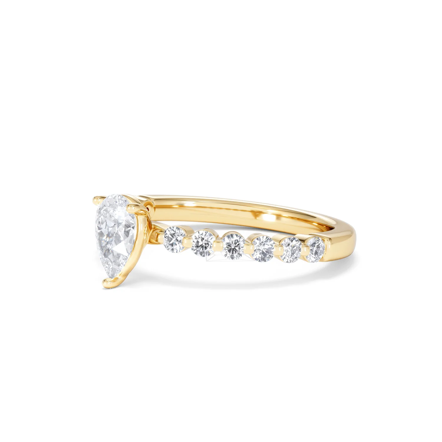 Solstice Pear Cut 0.80ct Lab Diamond Pear Shape Engagement Ring F/VS in 9k Gold - Image 80