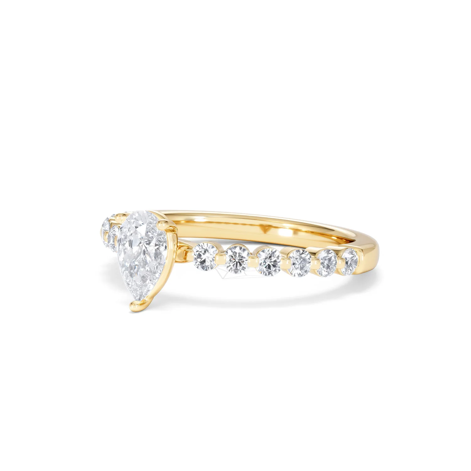 Solstice Pear Cut 0.80ct Lab Diamond Pear Shape Engagement Ring F/VS in 9k Gold - Image 82