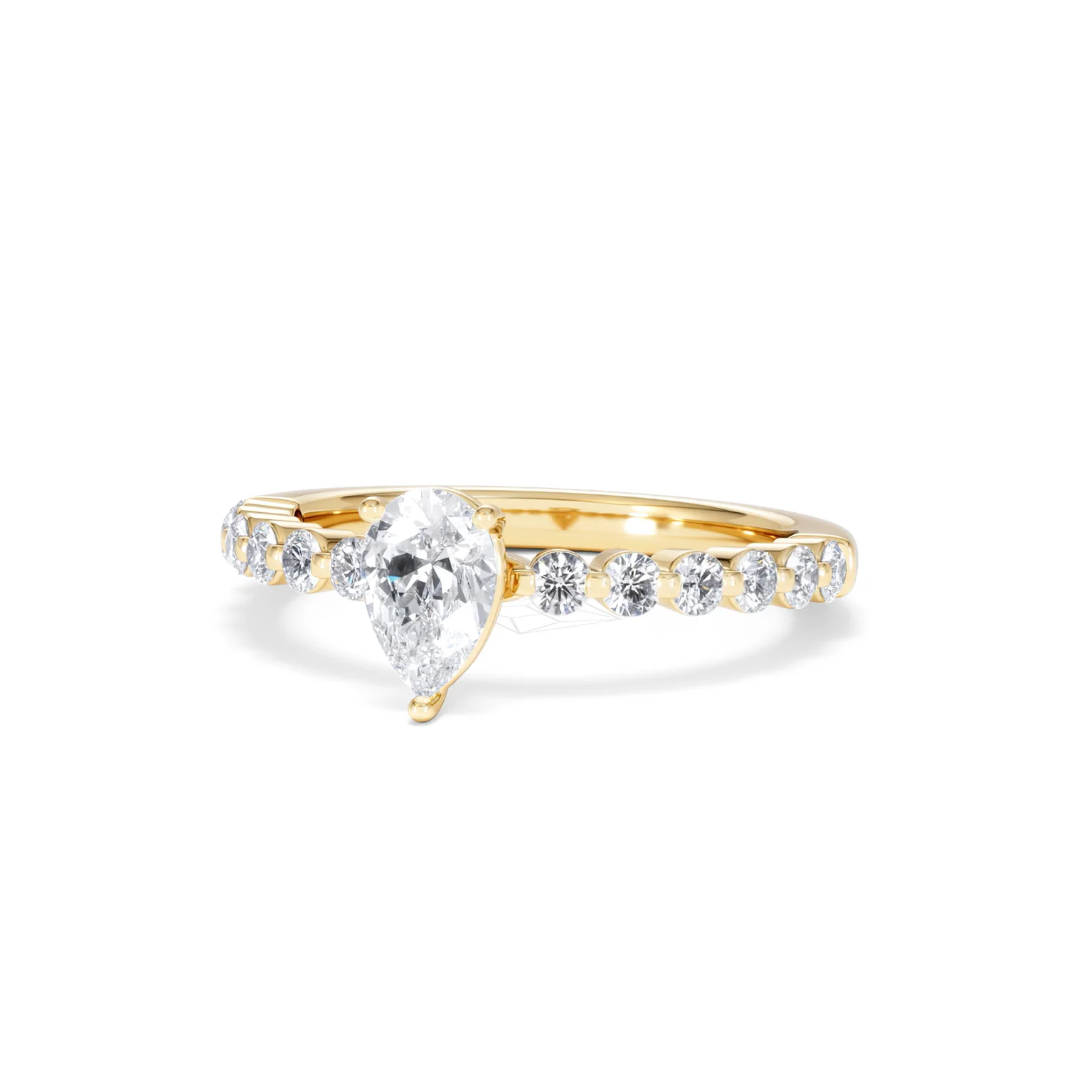 Solstice Pear Cut 0.80ct Lab Diamond Pear Shape Engagement Ring F/VS in 9k Gold - Image 86