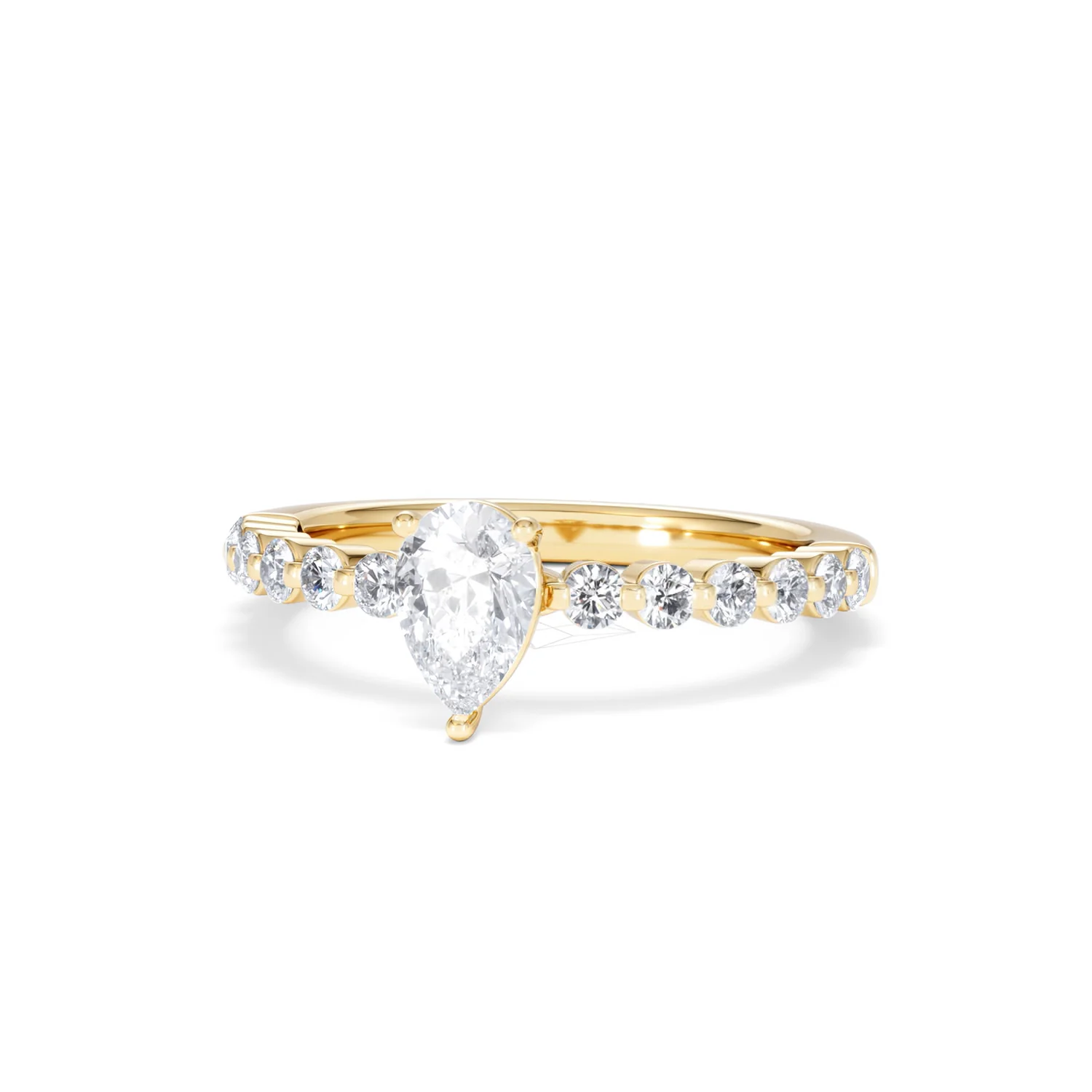 Solstice Pear Cut 0.80ct Lab Diamond Pear Shape Engagement Ring F/VS in 9k Gold - Image 87