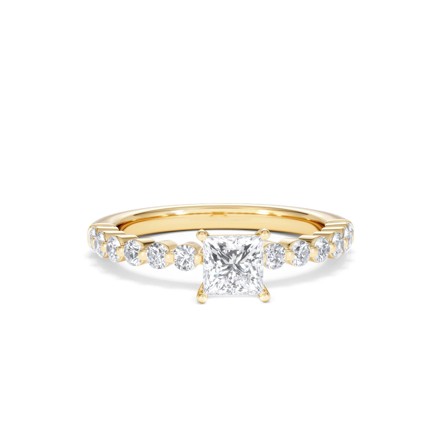 Solstice Princess Cut 0.80ct Lab Diamond Engagement Ring F/VS in 9k Gold - Image 11