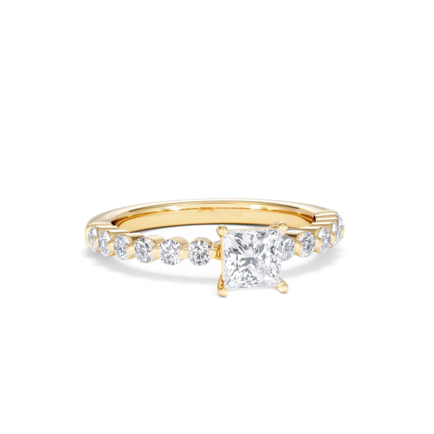 Solstice Princess Cut 0.80ct Lab Diamond Engagement Ring F/VS in 9k Gold - Image 13