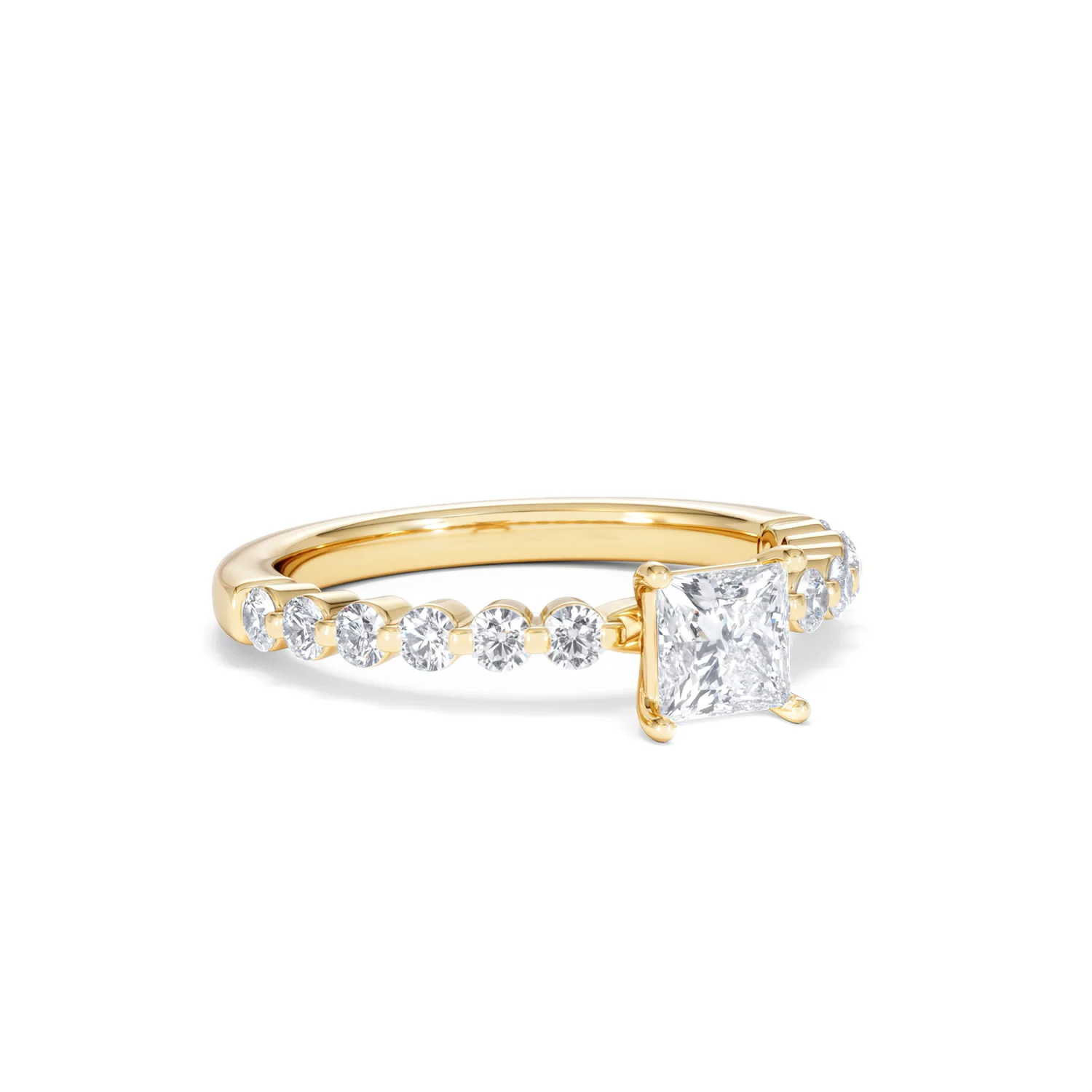 Solstice Princess Cut 0.80ct Lab Diamond Engagement Ring F/VS in 9k Gold - Image 16