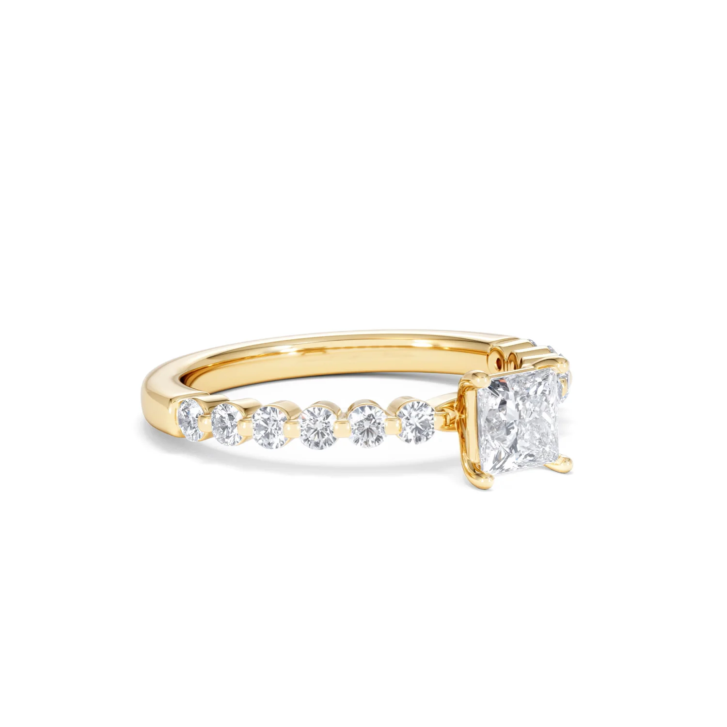 Solstice Princess Cut 0.80ct Lab Diamond Engagement Ring F/VS in 9k Gold - Image 18