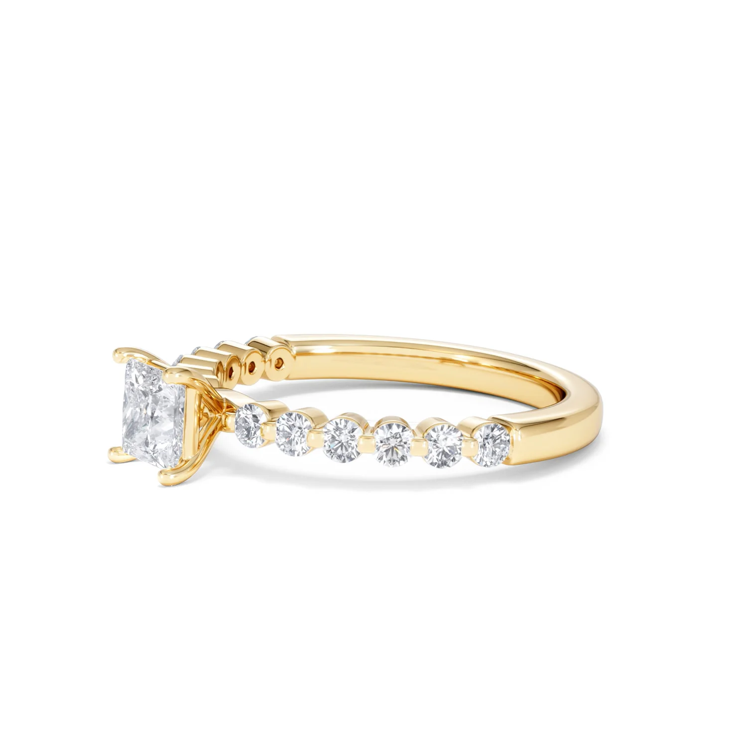 Solstice Princess Cut 0.80ct Lab Diamond Engagement Ring F/VS in 9k Gold - Image 77