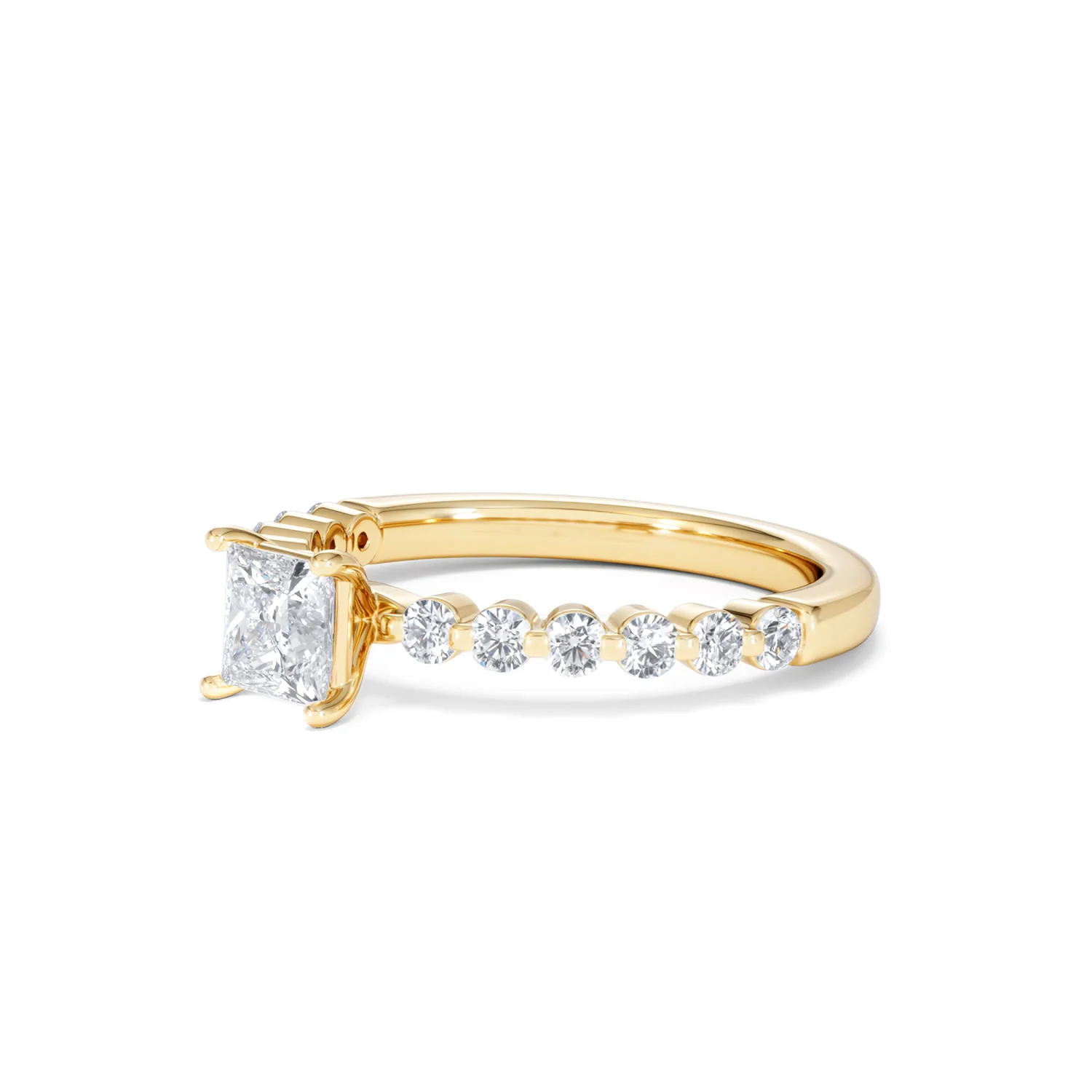 Solstice Princess Cut 0.80ct Lab Diamond Engagement Ring F/VS in 9k Gold - Image 80