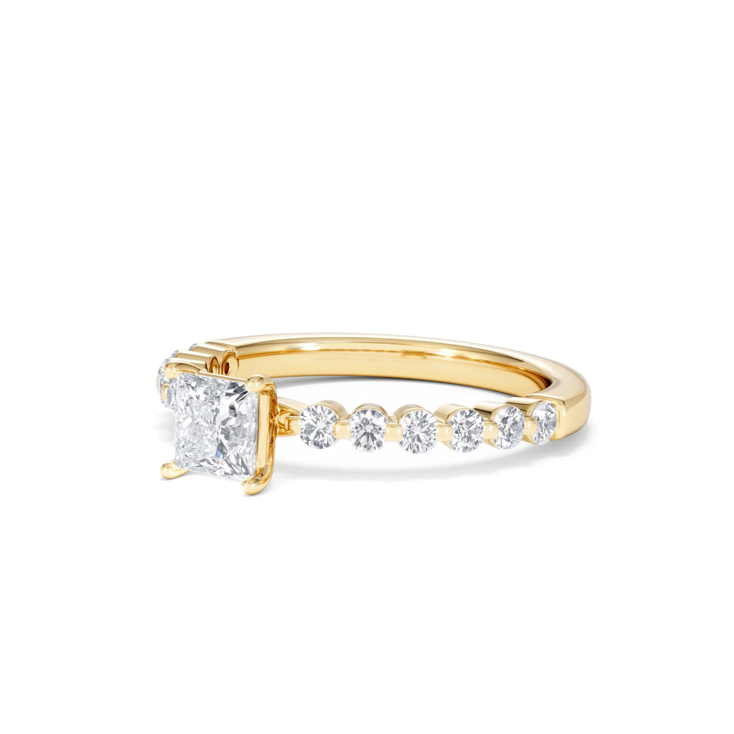 Solstice Princess Cut 0.80ct Lab Diamond Engagement Ring F/VS in 9k Gold - Image 82