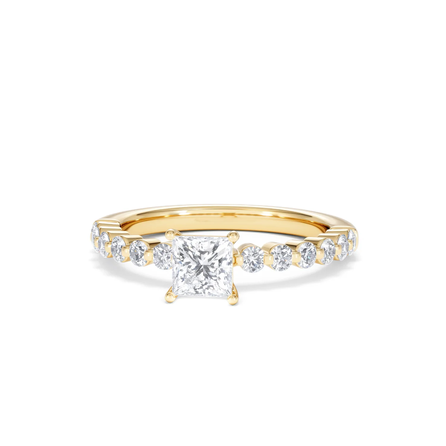 Solstice Princess Cut 0.80ct Lab Diamond Engagement Ring F/VS in 9k Gold - Image 88