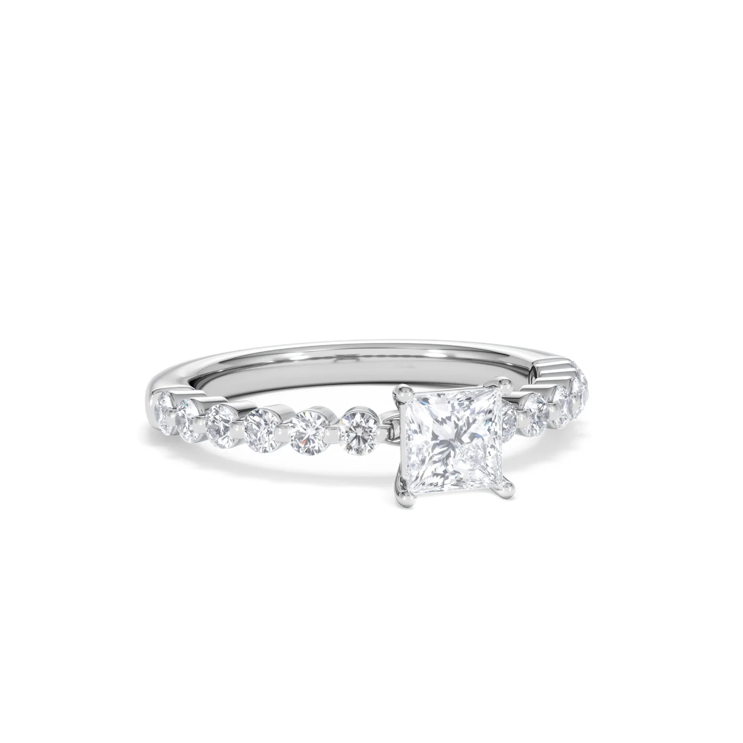 Solstice Princess Cut 0.80ct Lab Diamond Engagement Ring F/VS in 9k White Gold - Image 14