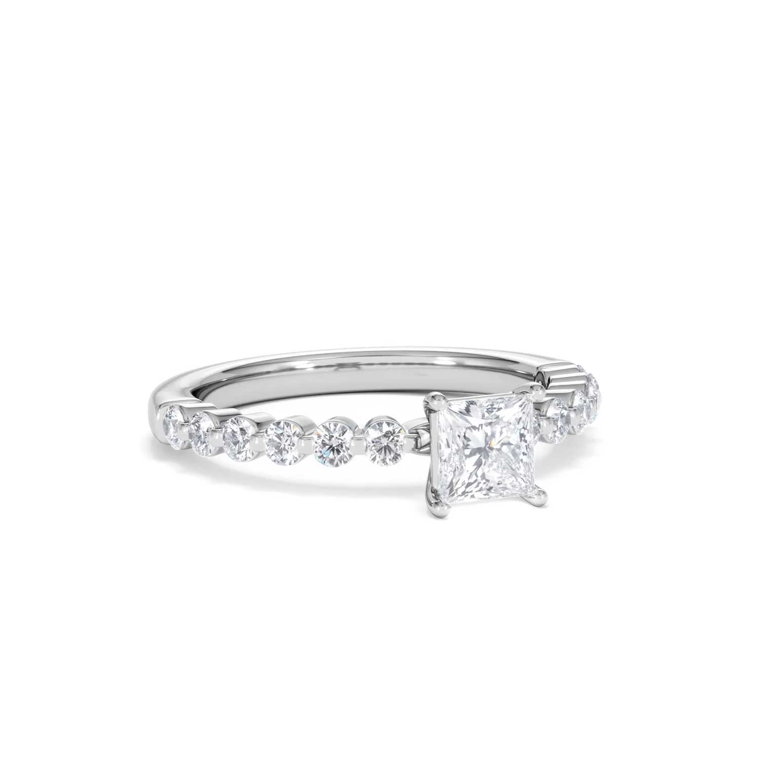 Solstice Princess Cut 0.80ct Lab Diamond Engagement Ring F/VS in 9k White Gold - Image 15