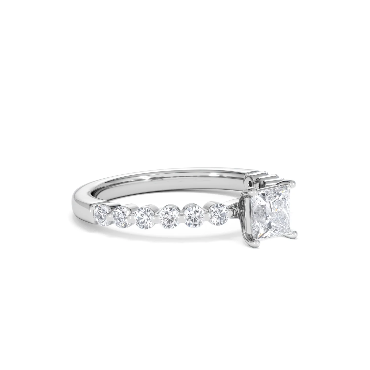 Solstice Princess Cut 0.80ct Lab Diamond Engagement Ring F/VS in 9k White Gold - Image 19