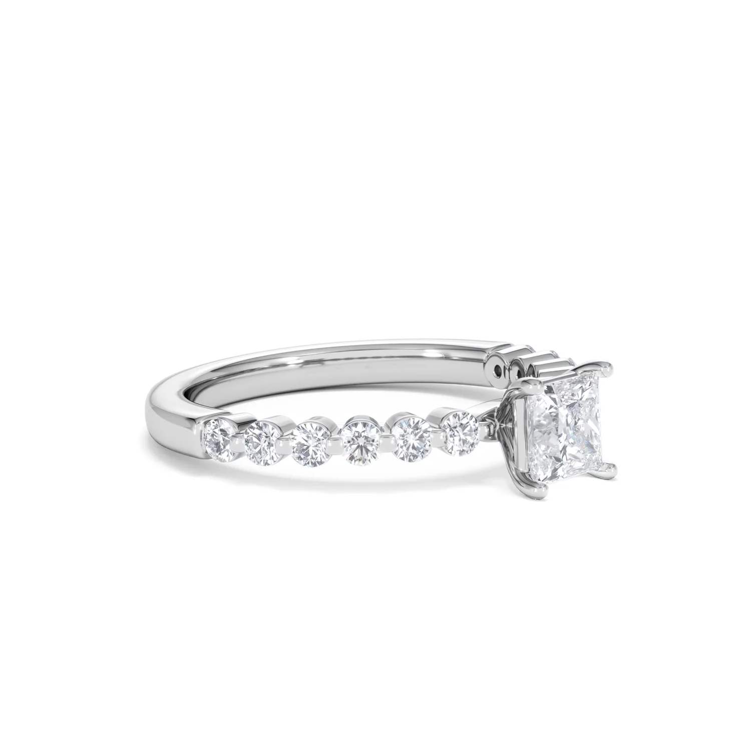 Solstice Princess Cut 0.80ct Lab Diamond Engagement Ring F/VS in 9k White Gold - Image 20