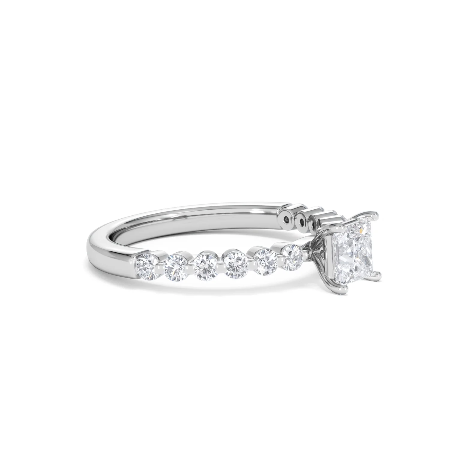 Solstice Princess Cut 0.80ct Lab Diamond Engagement Ring F/VS in 9k White Gold - Image 22