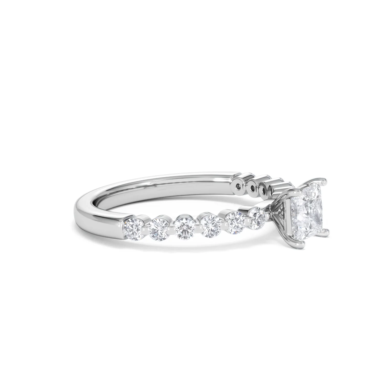 Solstice Princess Cut 0.80ct Lab Diamond Engagement Ring F/VS in 9k White Gold - Image 23