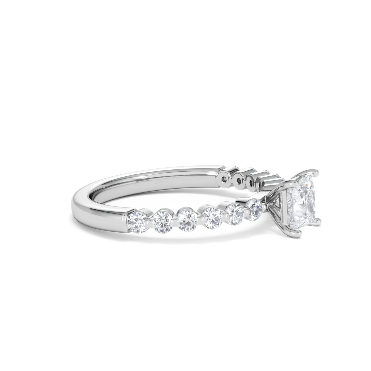 Solstice Princess Cut 0.80ct Lab Diamond Engagement Ring F/VS in 9k White Gold - Image 24