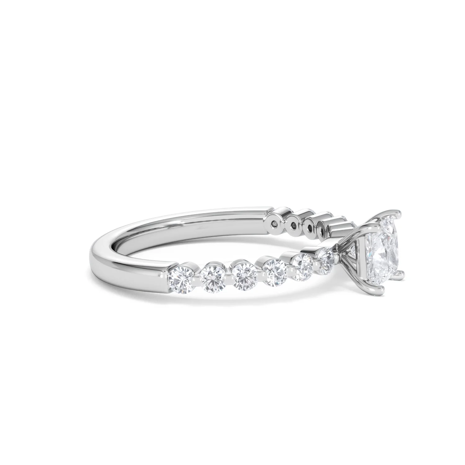 Solstice Princess Cut 0.80ct Lab Diamond Engagement Ring F/VS in 9k White Gold - Image 25