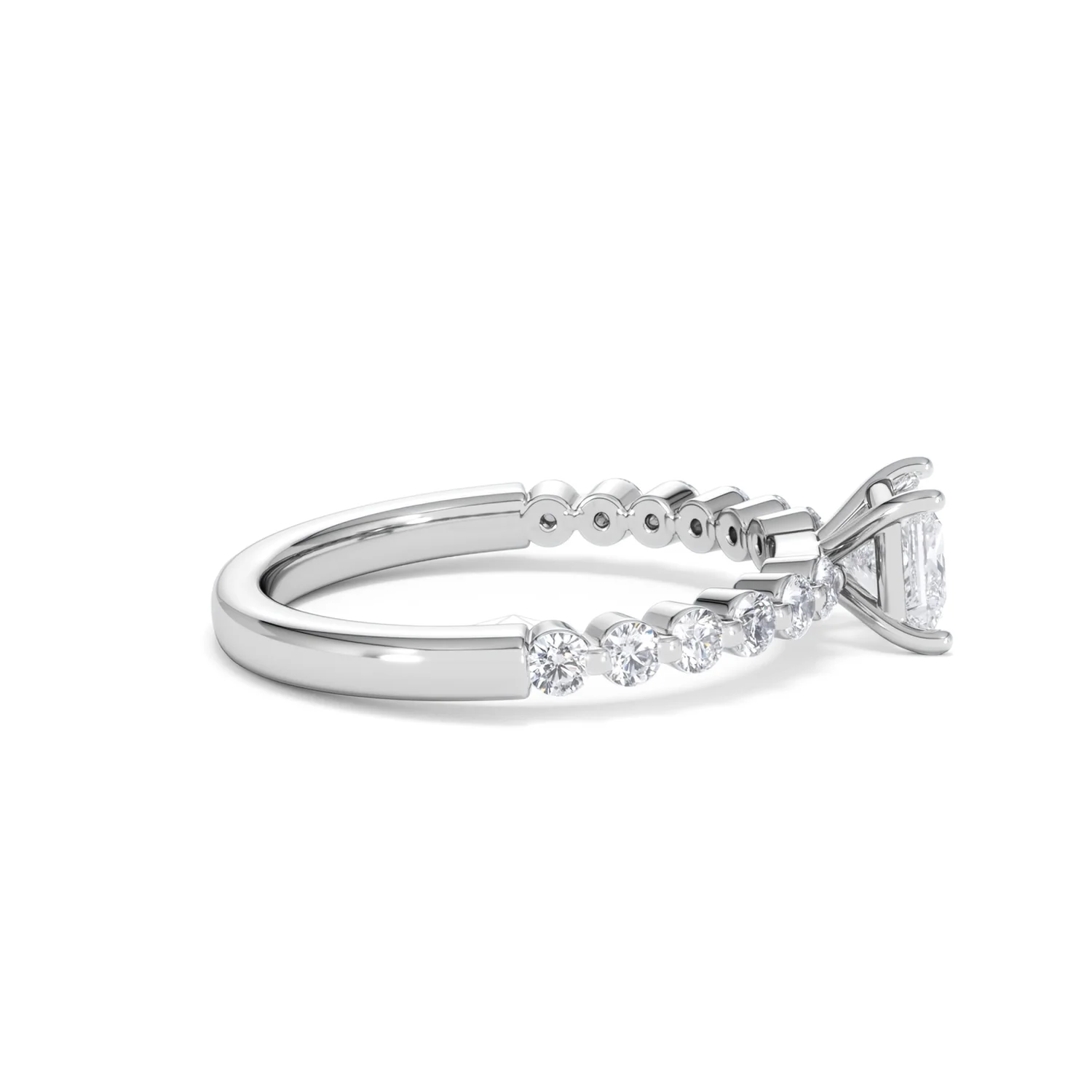 Solstice Princess Cut 0.80ct Lab Diamond Engagement Ring F/VS in 9k White Gold - Image 30