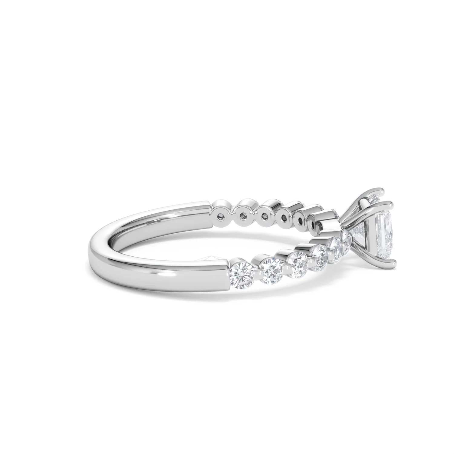 Solstice Princess Cut 0.80ct Lab Diamond Engagement Ring F/VS in 9k White Gold - Image 31