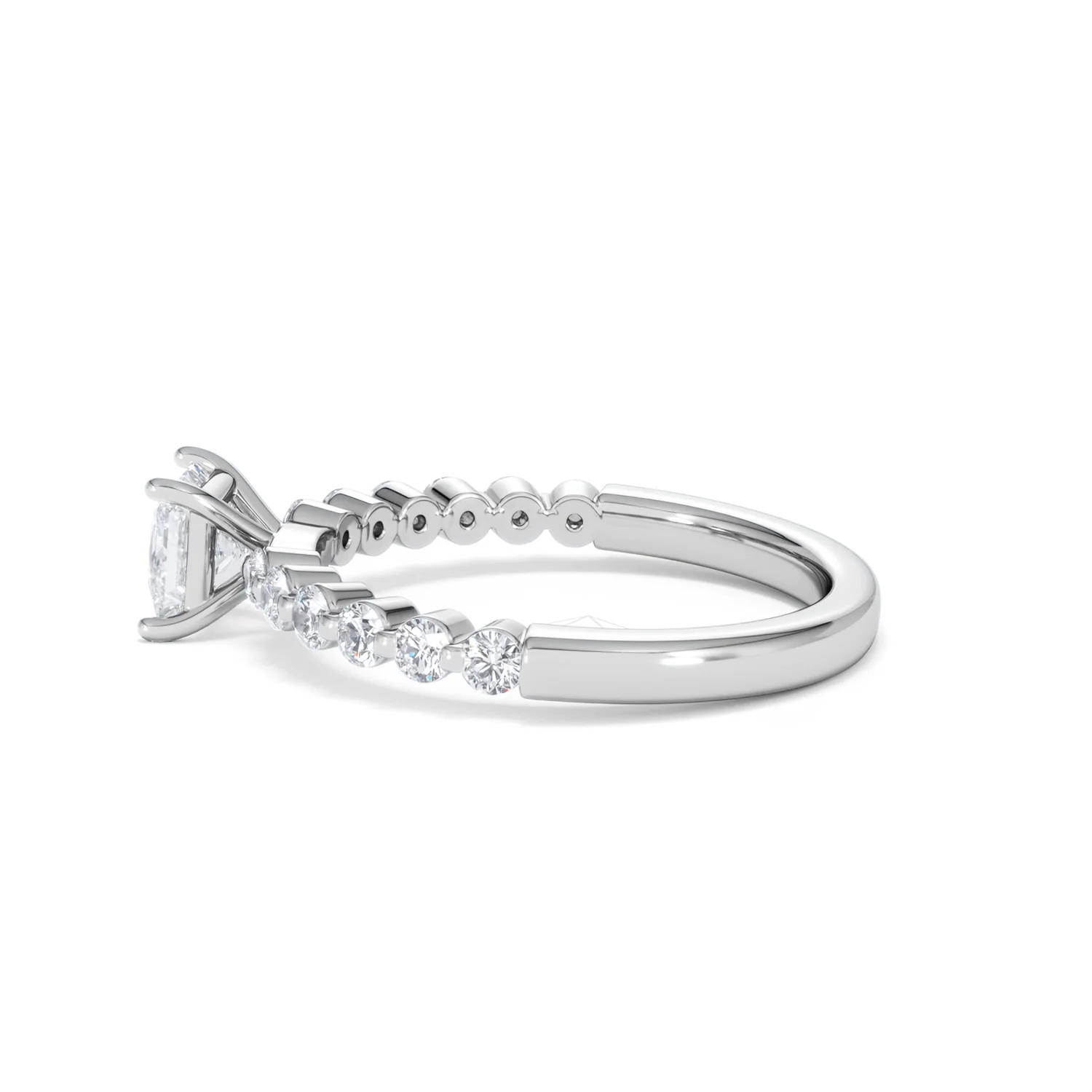 Solstice Princess Cut 0.80ct Lab Diamond Engagement Ring F/VS in 9k White Gold - Image 68
