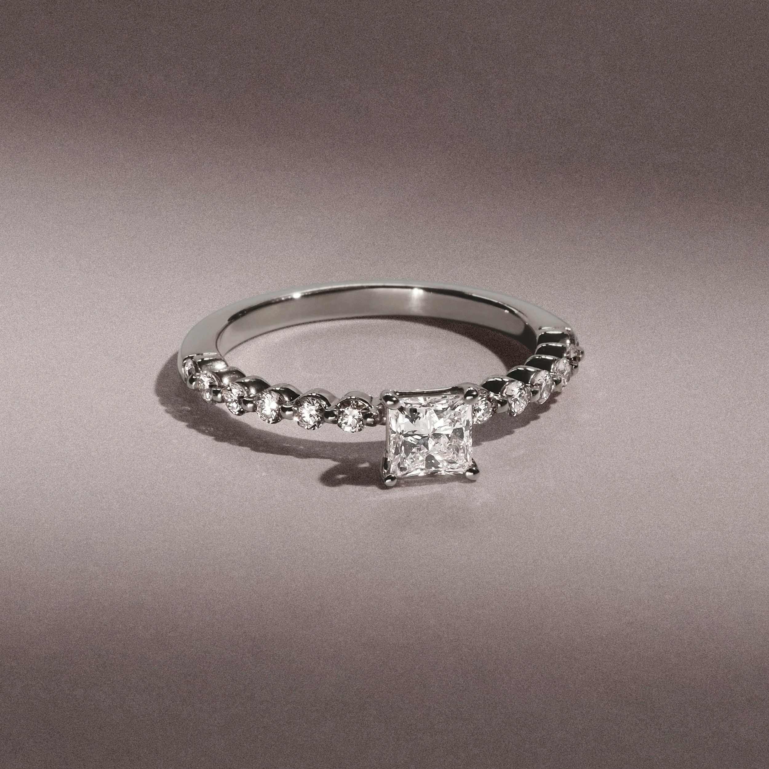 Solstice Princess Cut 0.80ct Lab Diamond Engagement Ring F/VS in 9k White Gold - Image 7
