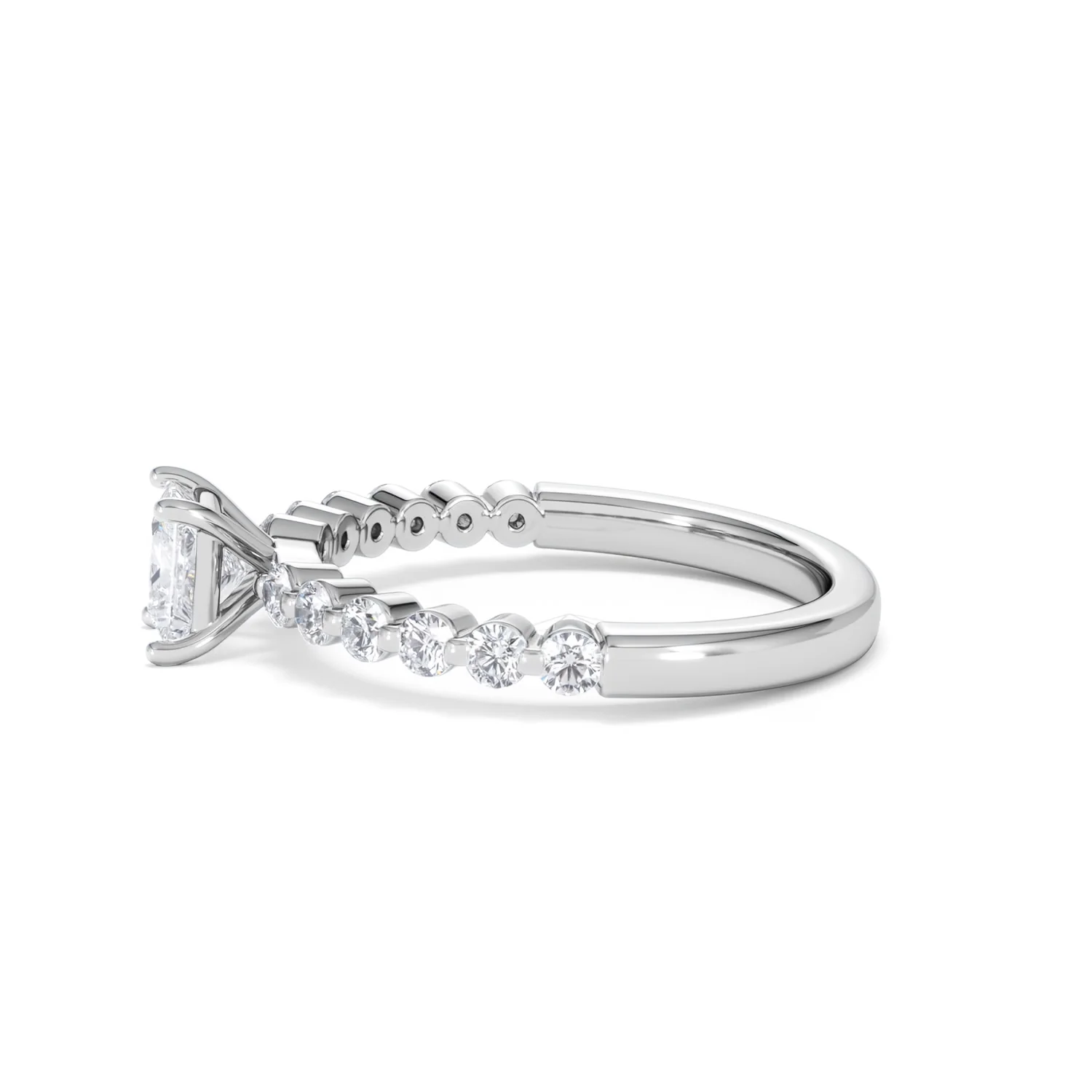 Solstice Princess Cut 0.80ct Lab Diamond Engagement Ring F/VS in 9k White Gold - Image 71