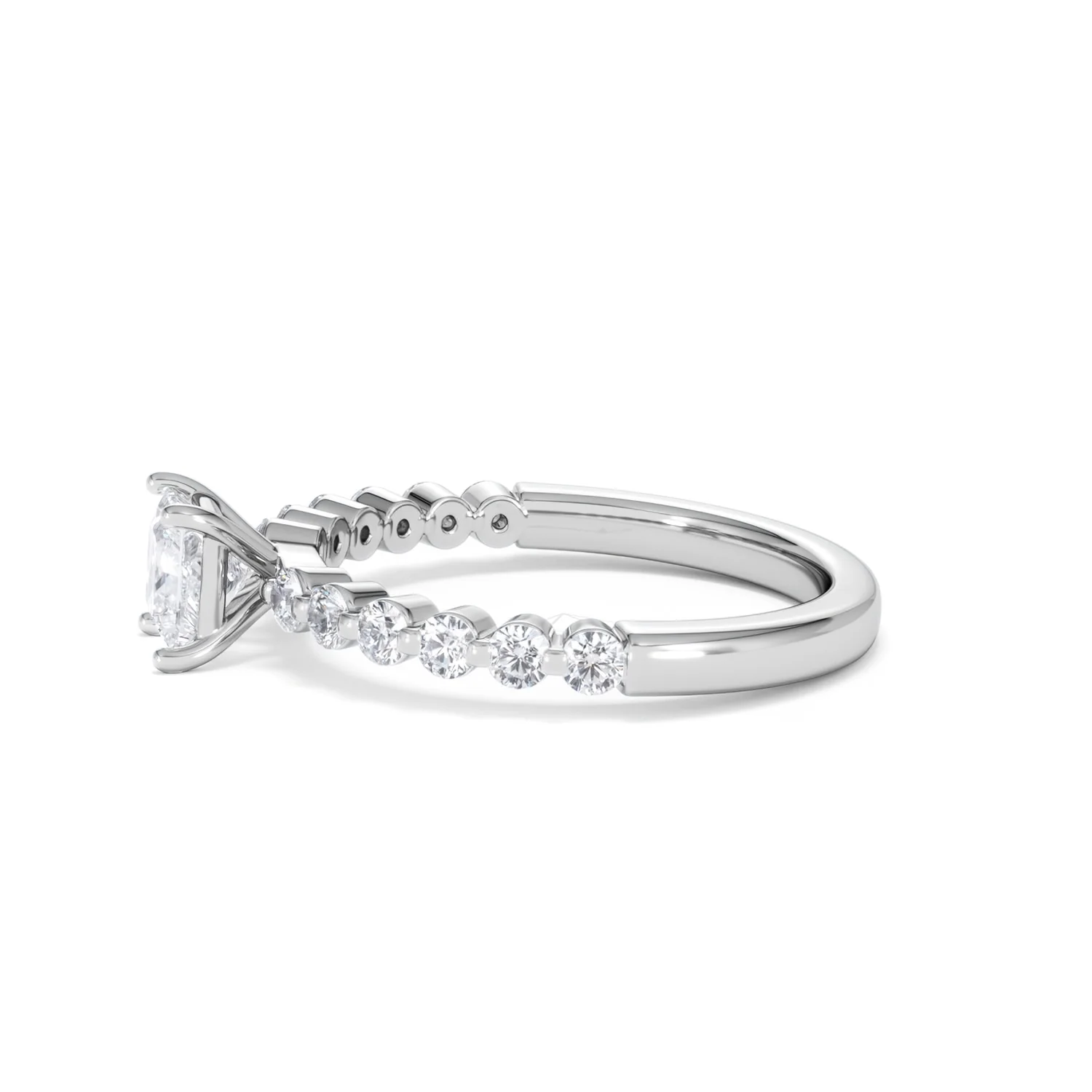 Solstice Princess Cut 0.80ct Lab Diamond Engagement Ring F/VS in 9k White Gold - Image 72