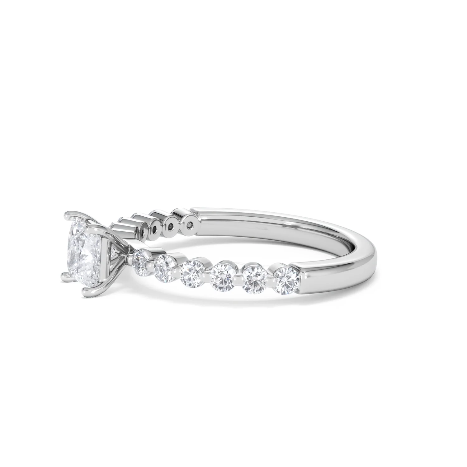 Solstice Princess Cut 0.80ct Lab Diamond Engagement Ring F/VS in 9k White Gold - Image 75
