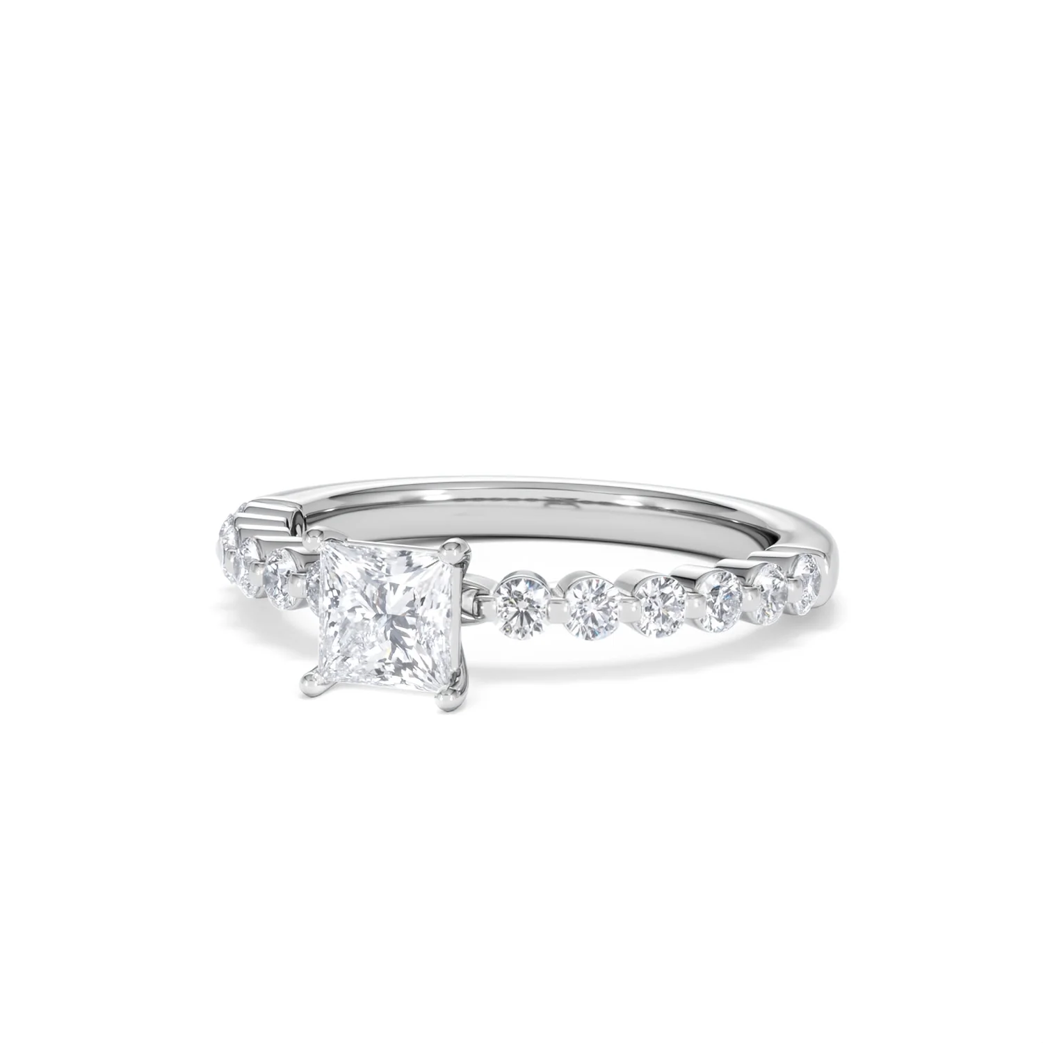 Solstice Princess Cut 0.80ct Lab Diamond Engagement Ring F/VS in 9k White Gold - Image 85