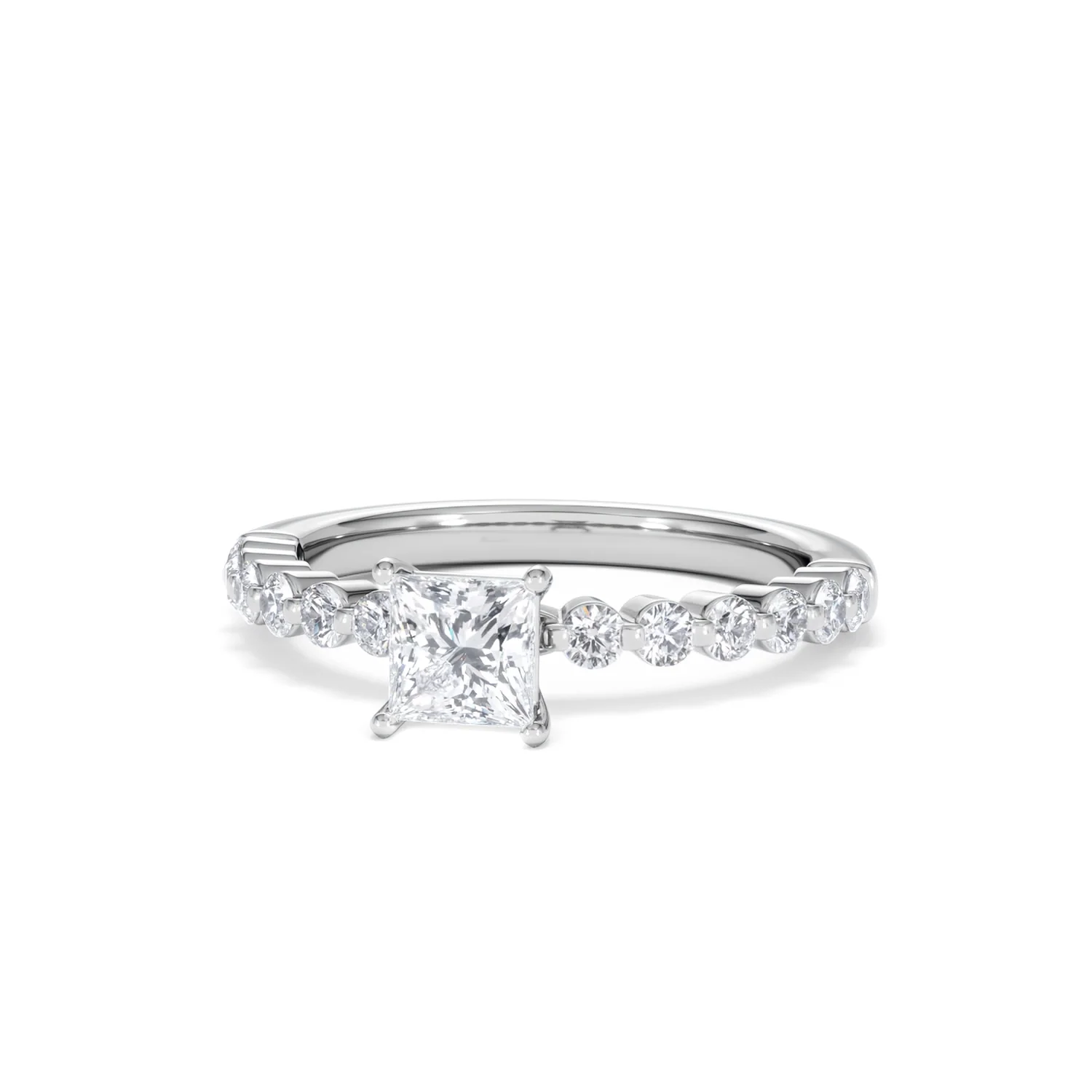 Solstice Princess Cut 0.80ct Lab Diamond Engagement Ring F/VS in 9k White Gold - Image 87