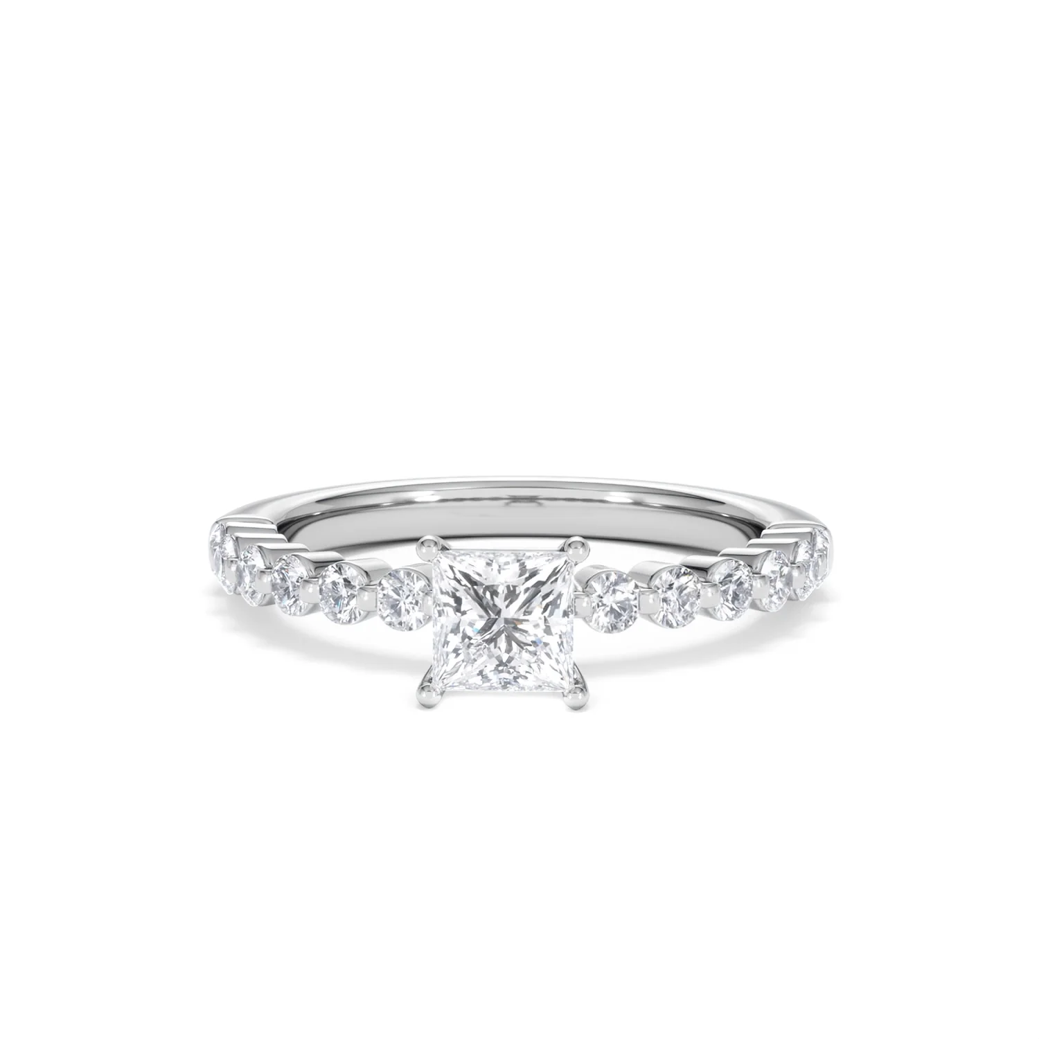 Solstice Princess Cut 0.80ct Lab Diamond Engagement Ring F/VS in 9k White Gold - Image 89