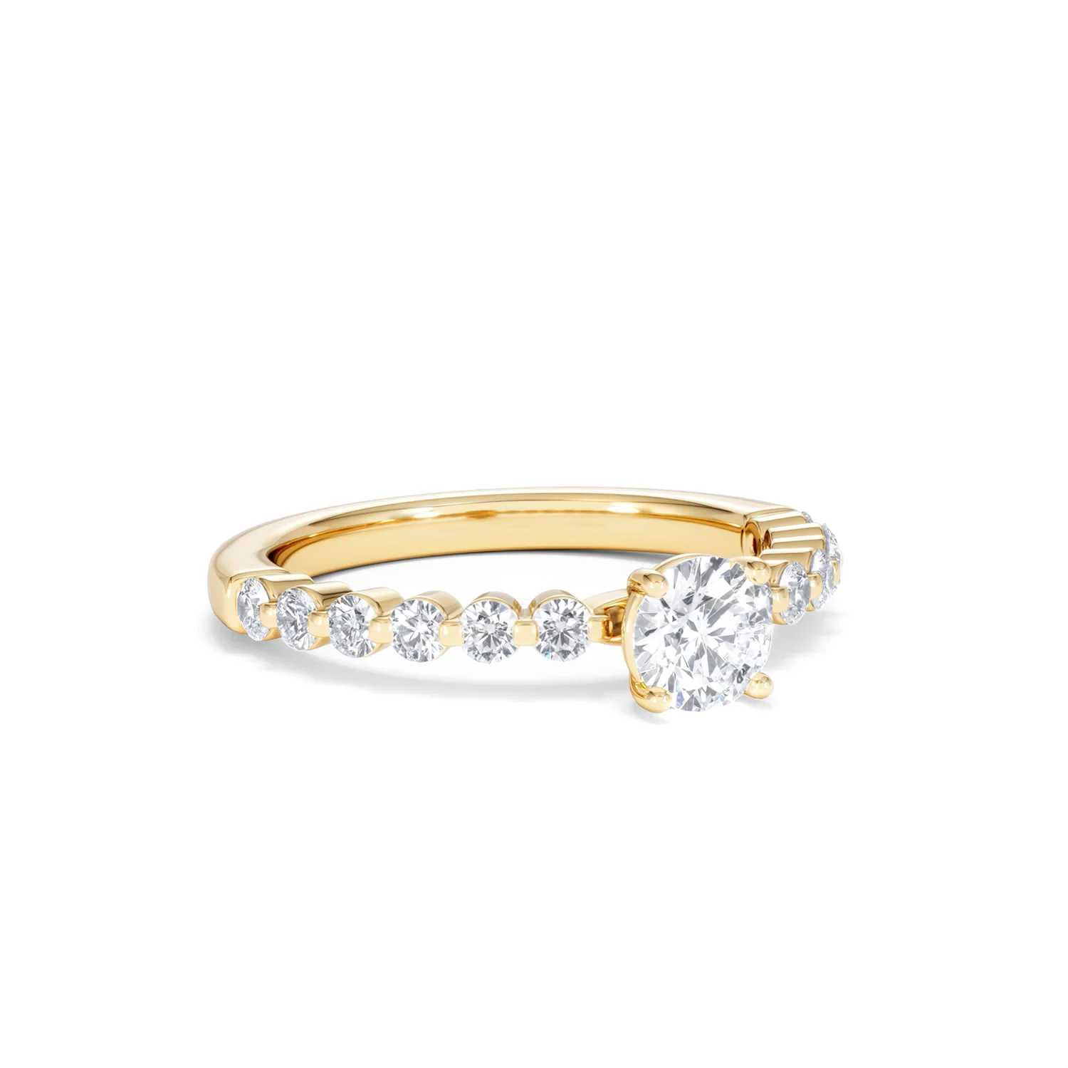 Solstice Round Cut 0.80ct Lab Diamond Engagement Ring F/VS in 9k Gold - Image 16
