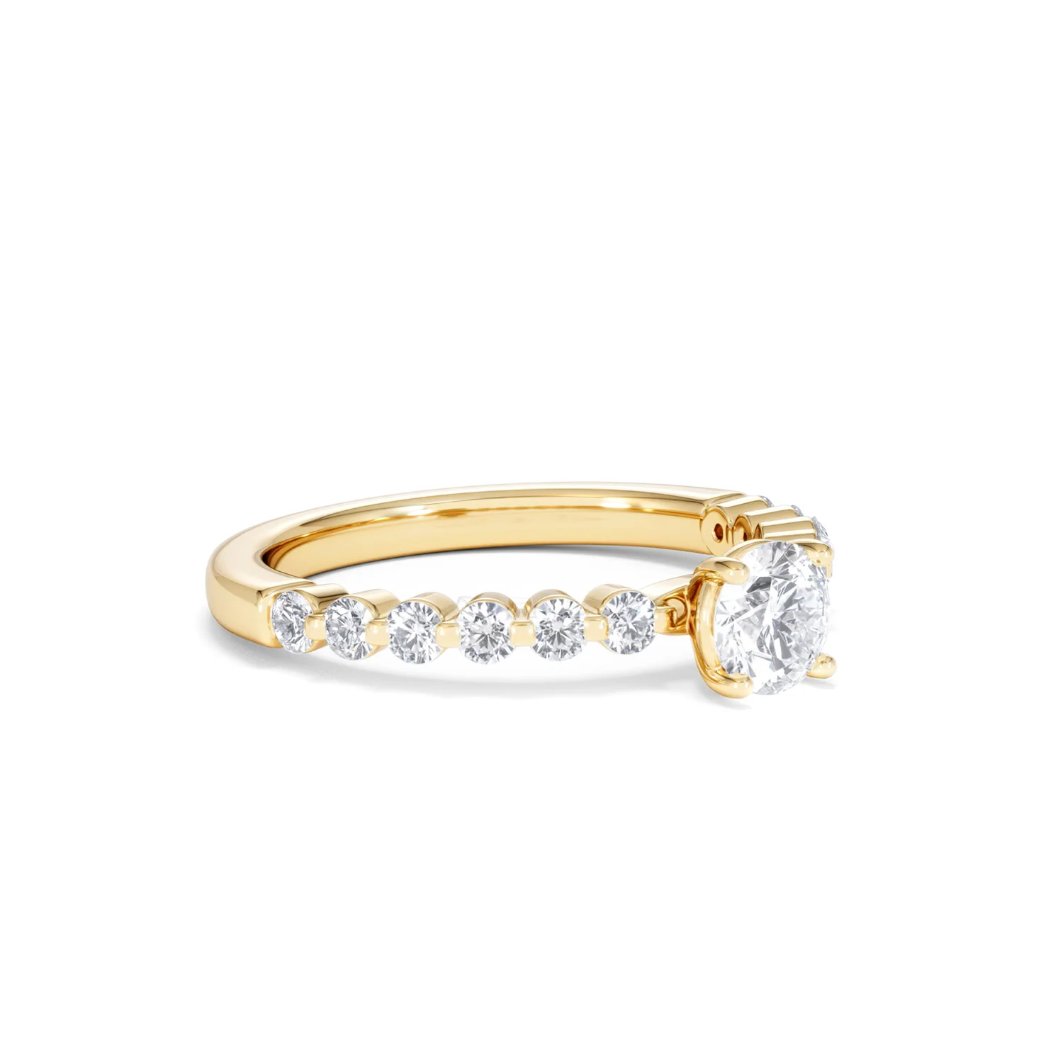 Solstice Round Cut 0.80ct Lab Diamond Engagement Ring F/VS in 9k Gold - Image 19