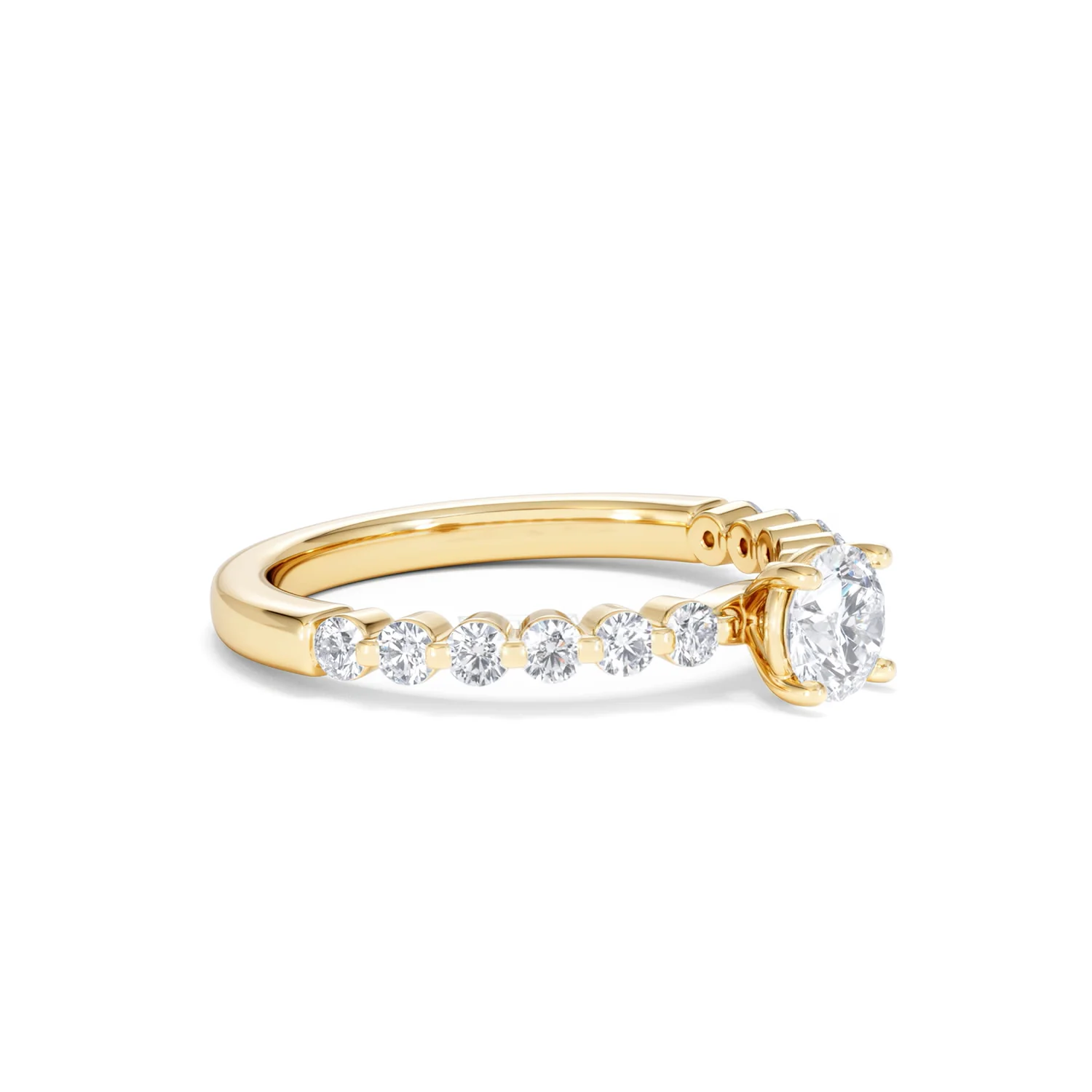 Solstice Round Cut 0.80ct Lab Diamond Engagement Ring F/VS in 9k Gold - Image 21
