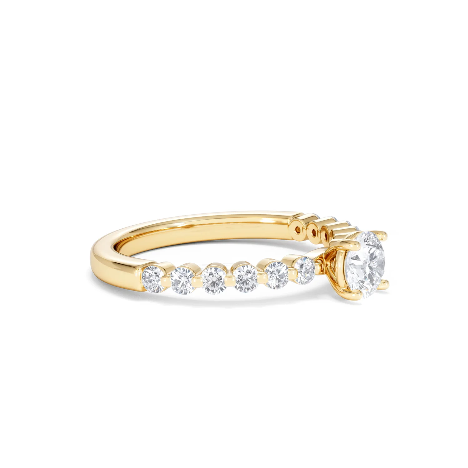 Solstice Round Cut 0.80ct Lab Diamond Engagement Ring F/VS in 9k Gold - Image 22