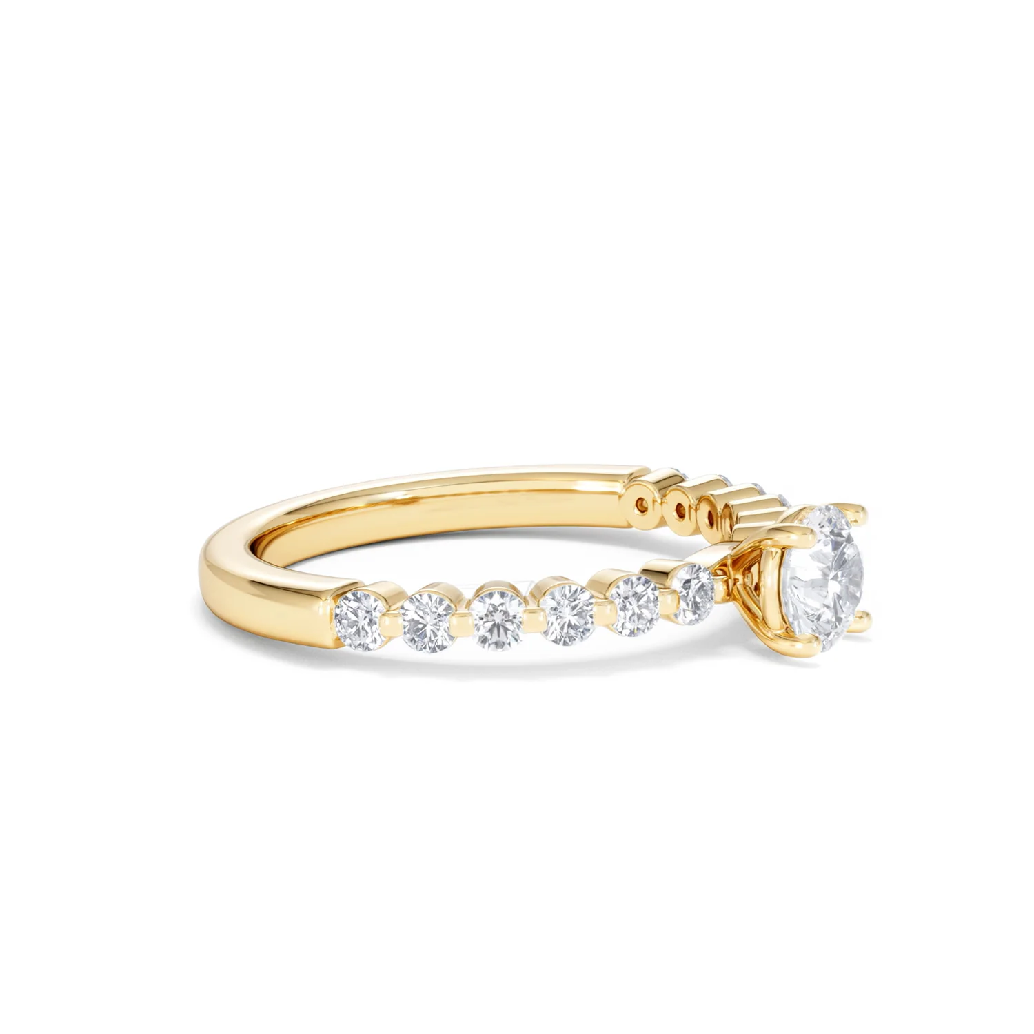 Solstice Round Cut 0.80ct Lab Diamond Engagement Ring F/VS in 9k Gold - Image 23