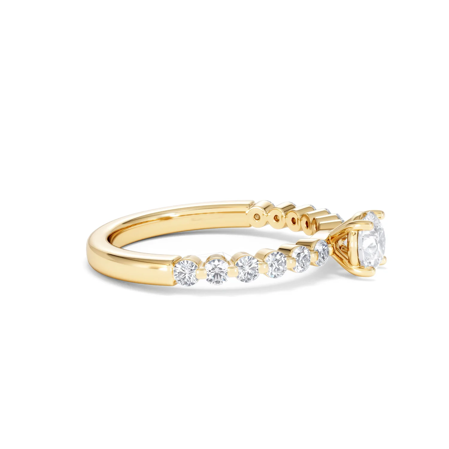 Solstice Round Cut 0.80ct Lab Diamond Engagement Ring F/VS in 9k Gold - Image 26
