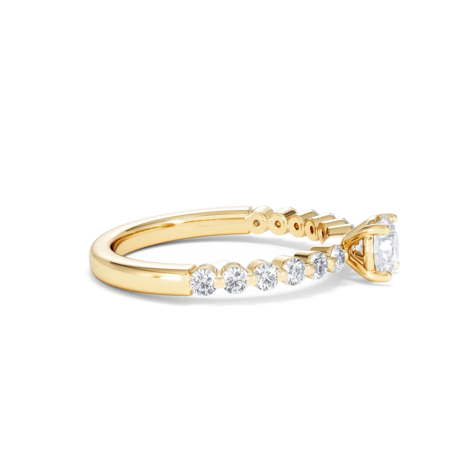Solstice Round Cut 0.80ct Lab Diamond Engagement Ring F/VS in 9k Gold - Image 27