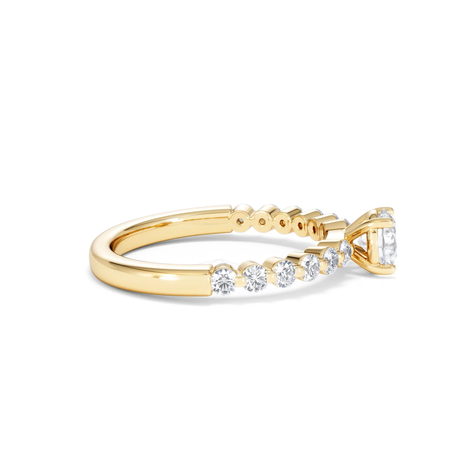 Solstice Round Cut 0.80ct Lab Diamond Engagement Ring F/VS in 9k Gold - Image 29