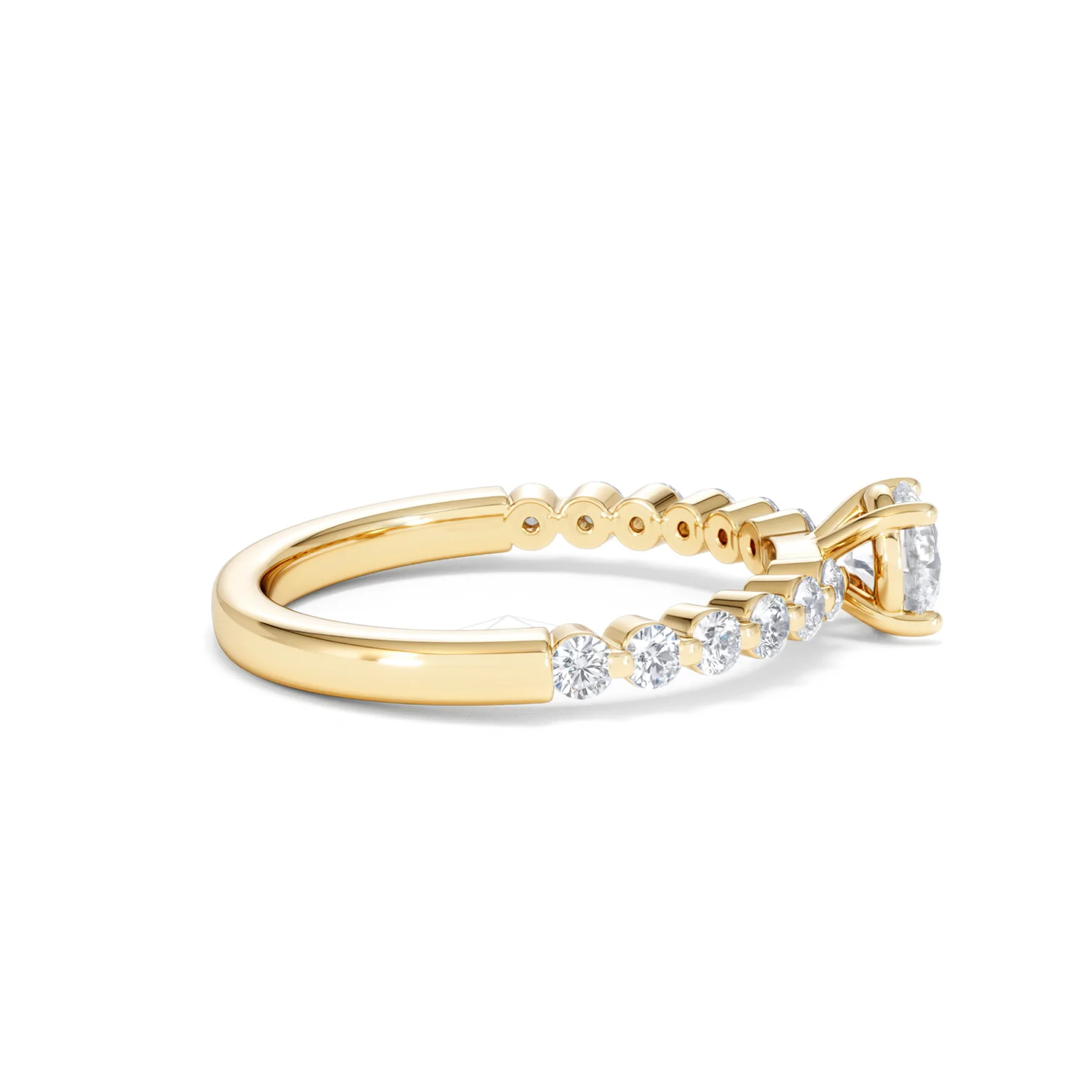 Solstice Round Cut 0.80ct Lab Diamond Engagement Ring F/VS in 9k Gold - Image 31