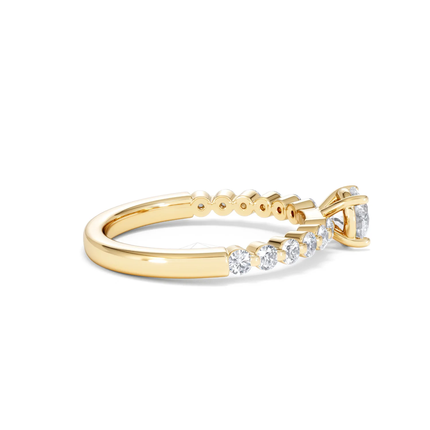 Solstice Round Cut 0.80ct Lab Diamond Engagement Ring F/VS in 9k Gold - Image 32
