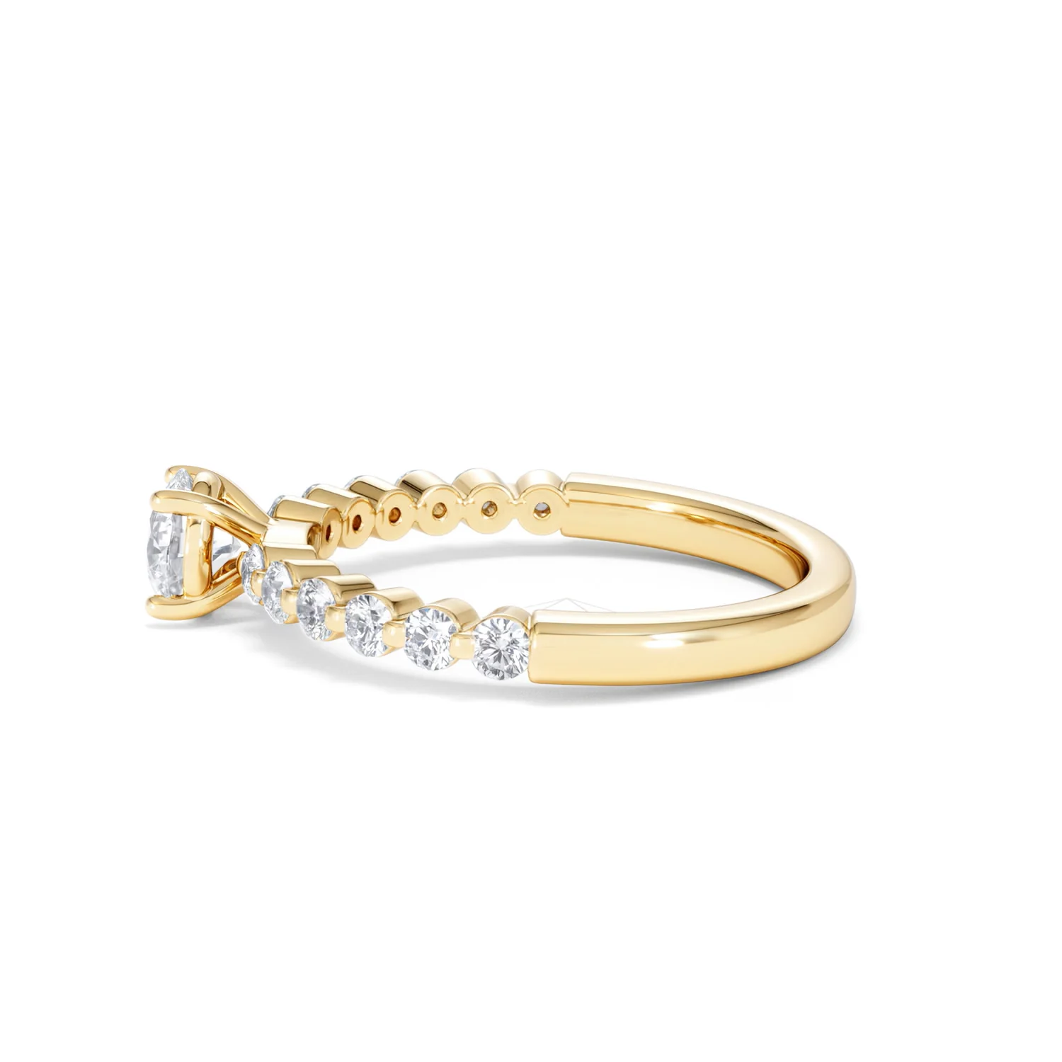 Solstice Round Cut 0.80ct Lab Diamond Engagement Ring F/VS in 9k Gold - Image 69