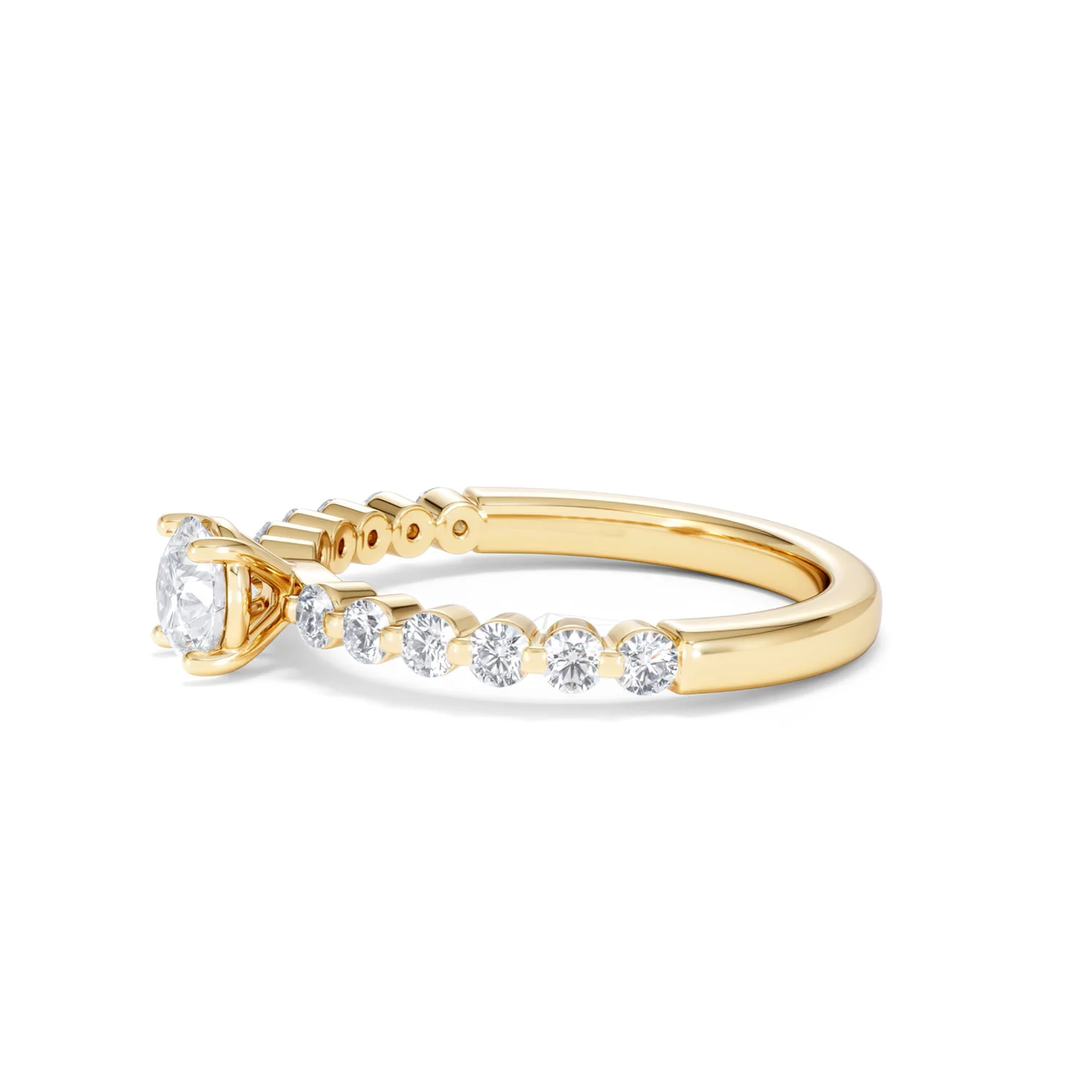 Solstice Round Cut 0.80ct Lab Diamond Engagement Ring F/VS in 9k Gold - Image 74