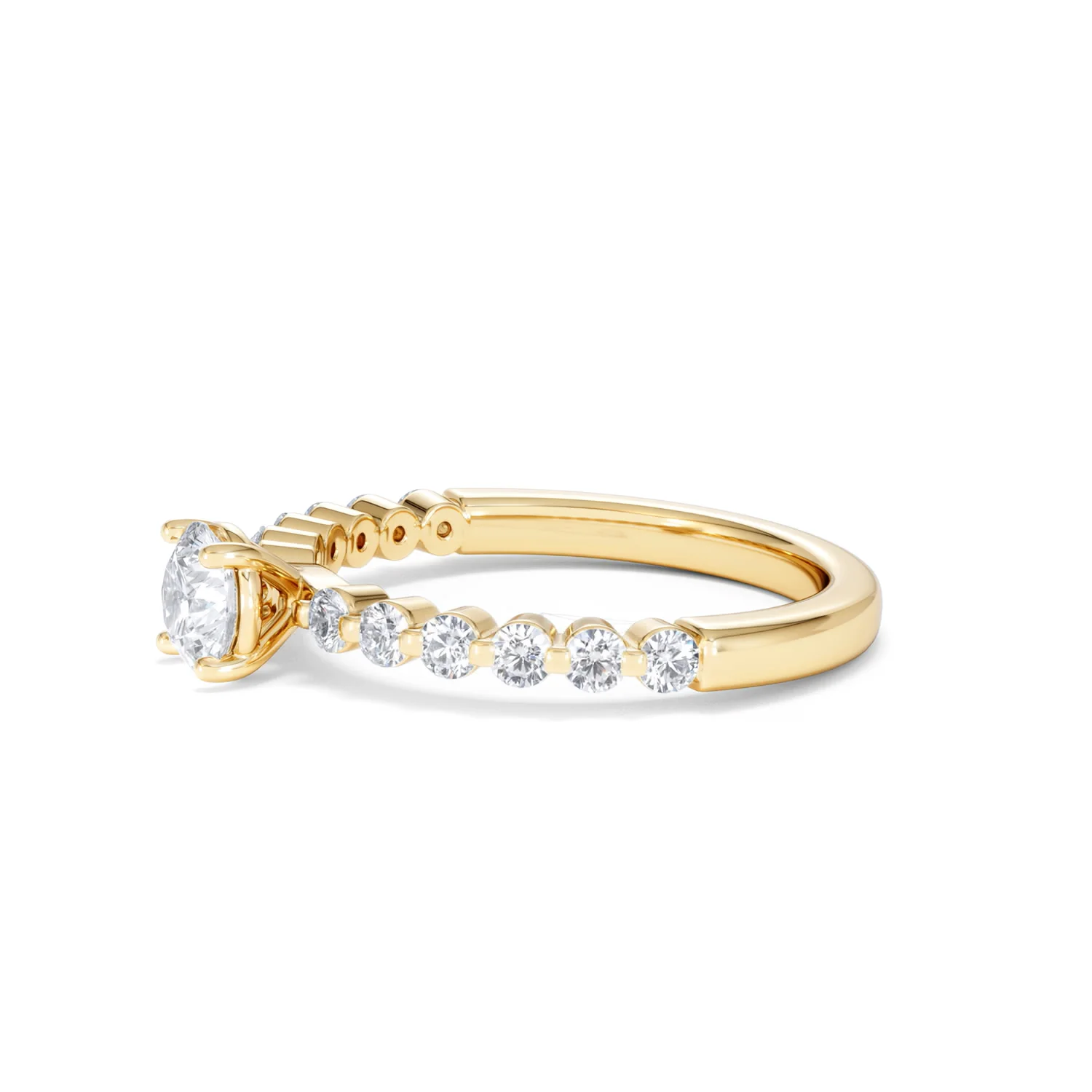 Solstice Round Cut 0.80ct Lab Diamond Engagement Ring F/VS in 9k Gold - Image 75
