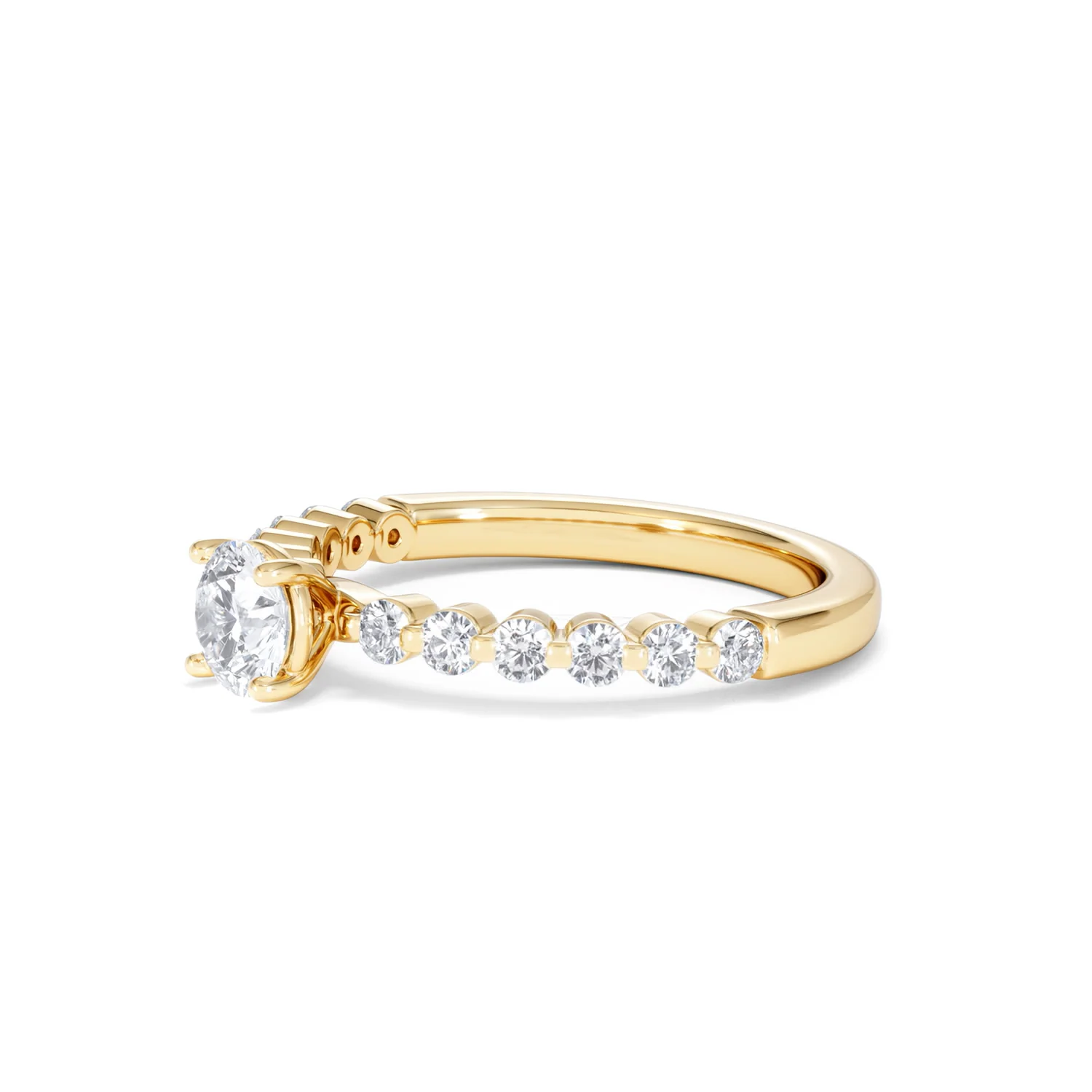 Solstice Round Cut 0.80ct Lab Diamond Engagement Ring F/VS in 9k Gold - Image 78