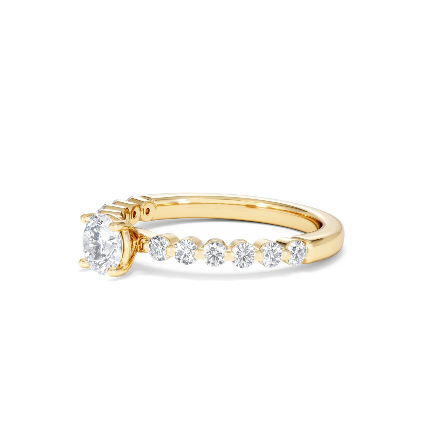 Solstice Round Cut 0.80ct Lab Diamond Engagement Ring F/VS in 9k Gold - Image 79